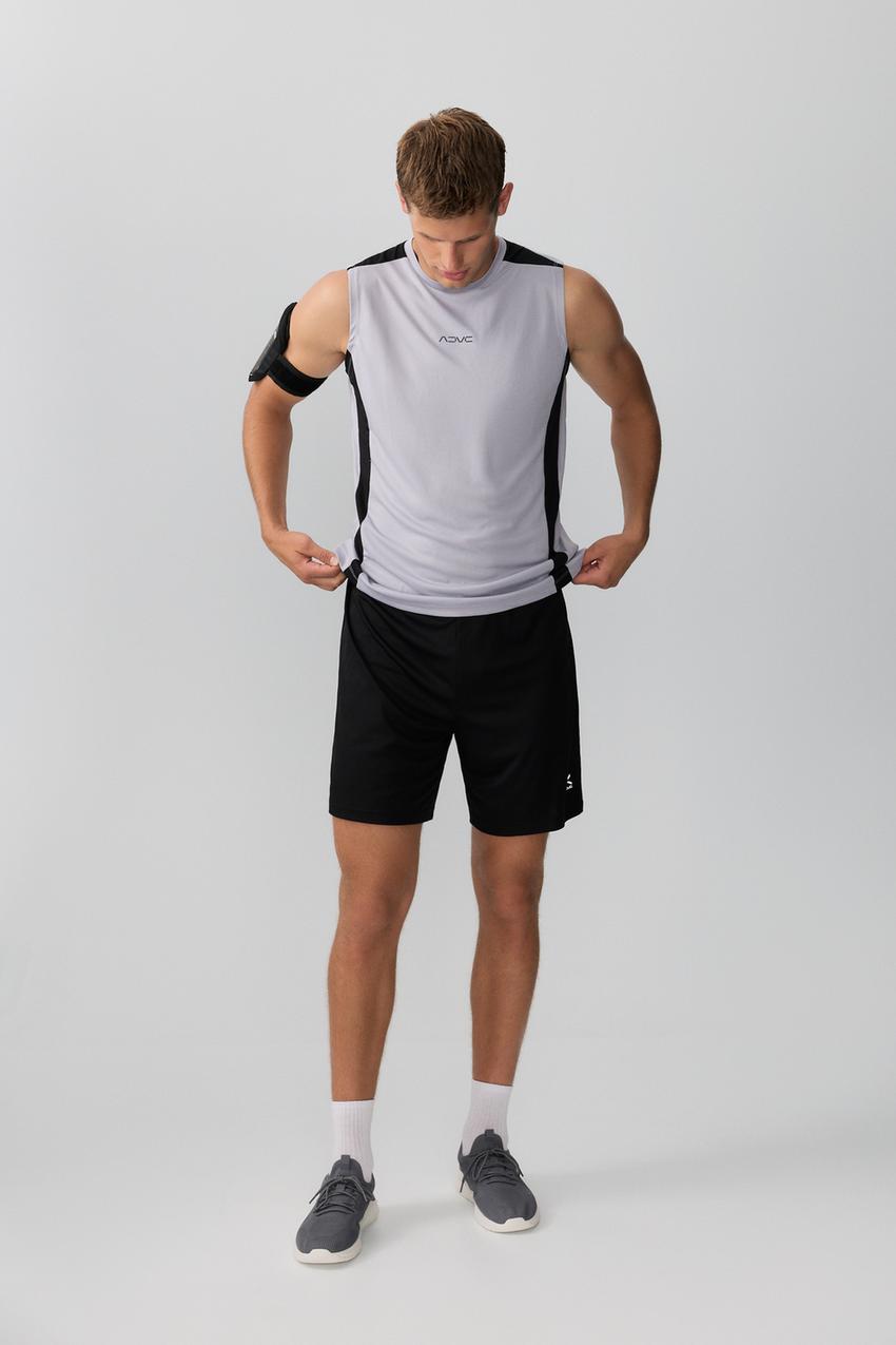 Camiseta deportiva sin mangas color block Camisas Lisas