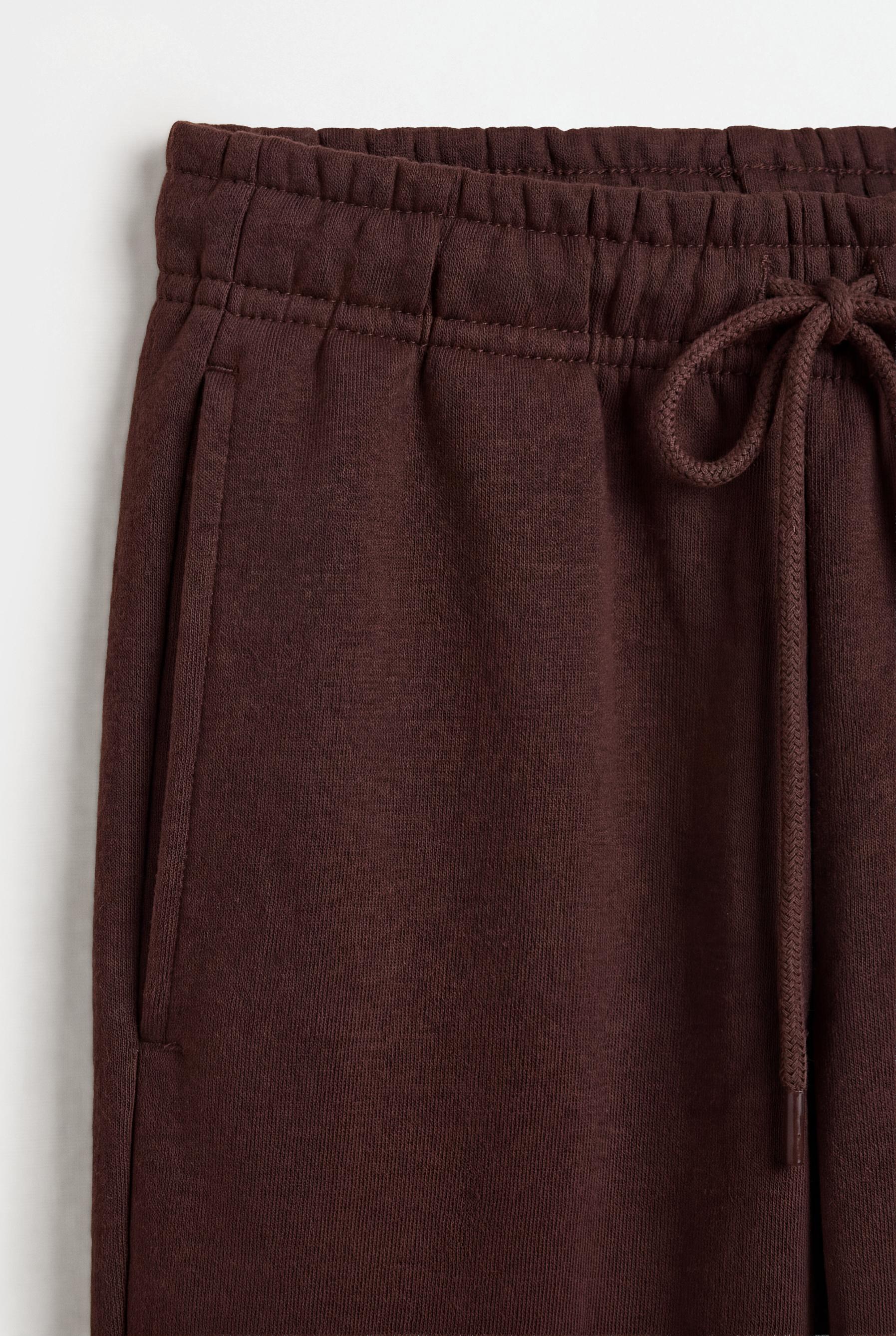 Basic straight tracksuit trousers — CHOCOLATE