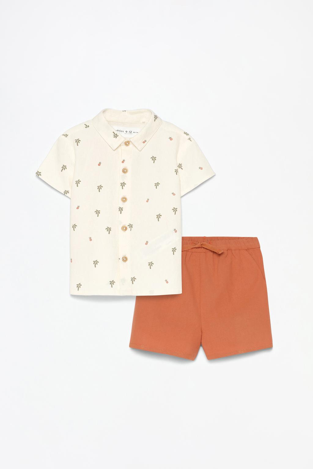 Resort shirt and Bermuda shorts co-ord