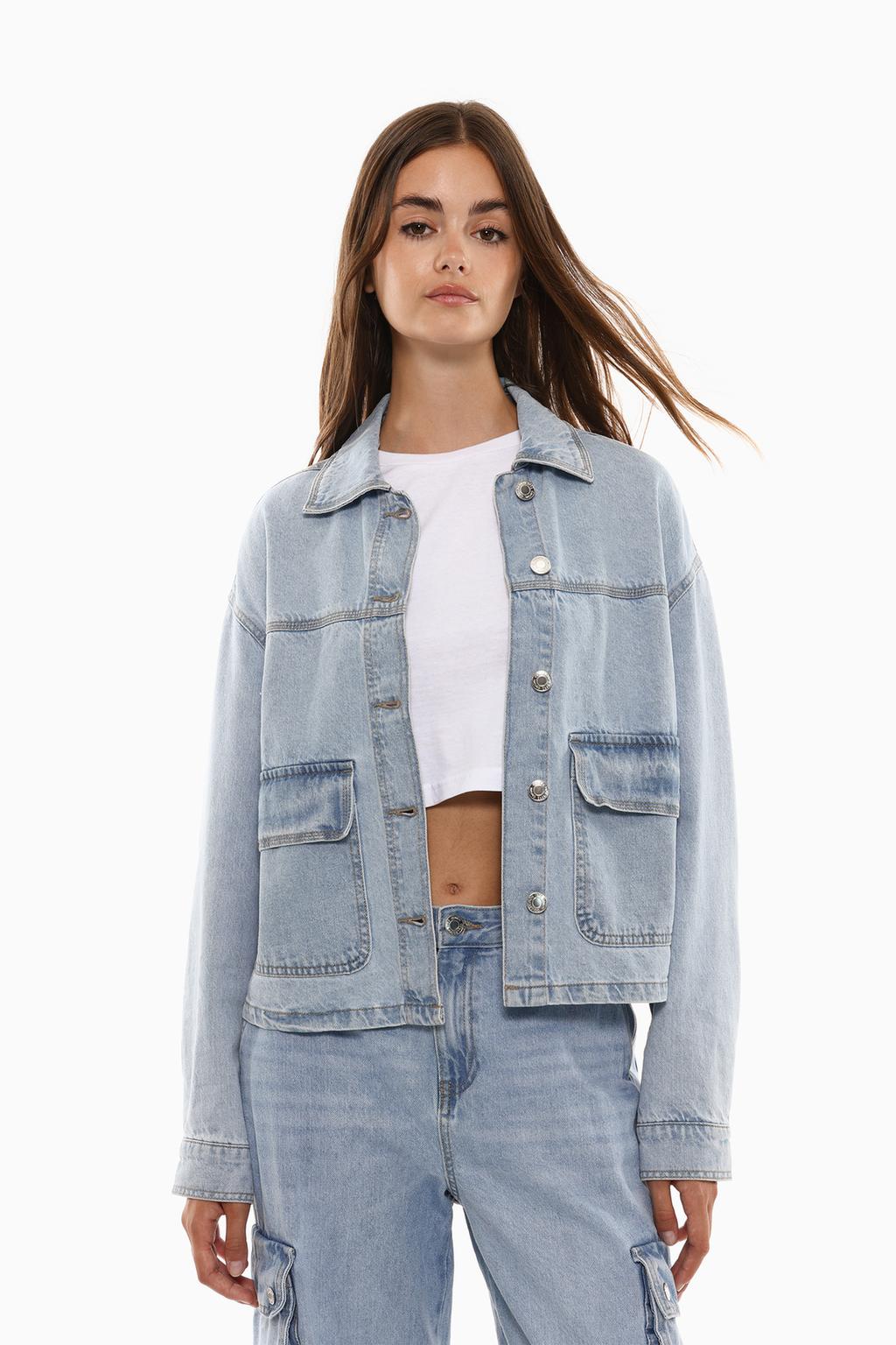 Cazadora denim oversize