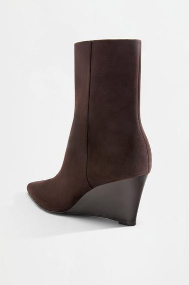 Wedge ankle boots — BROWN 4