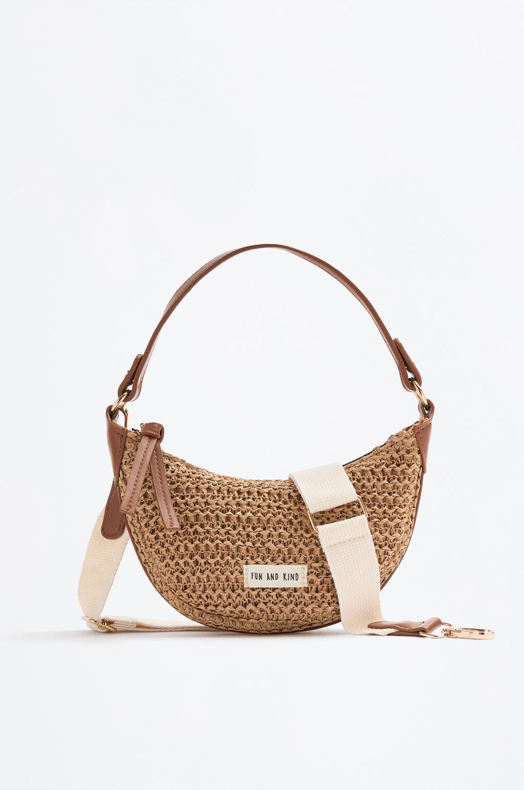 Bolso bandoleira efecto natural