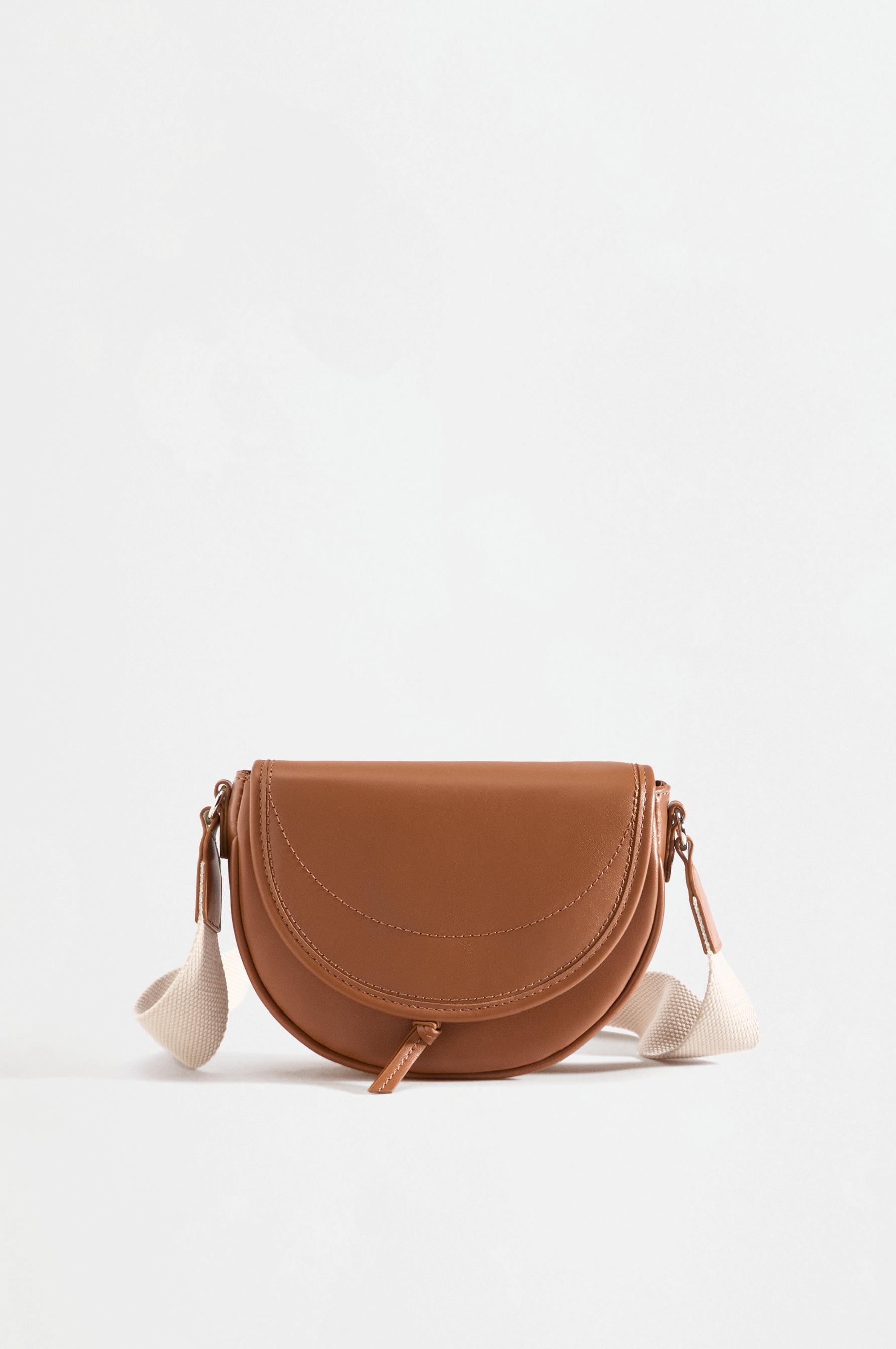 Flap crossbody bag — BROWN