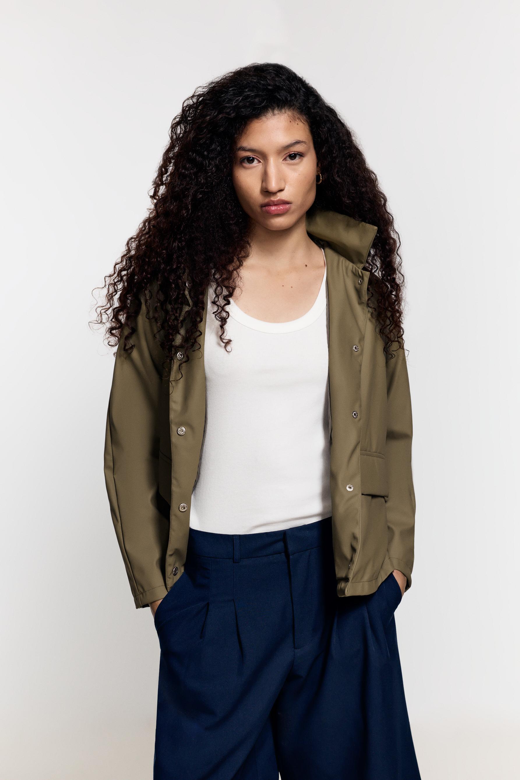 Rubberised parka — KHAKI