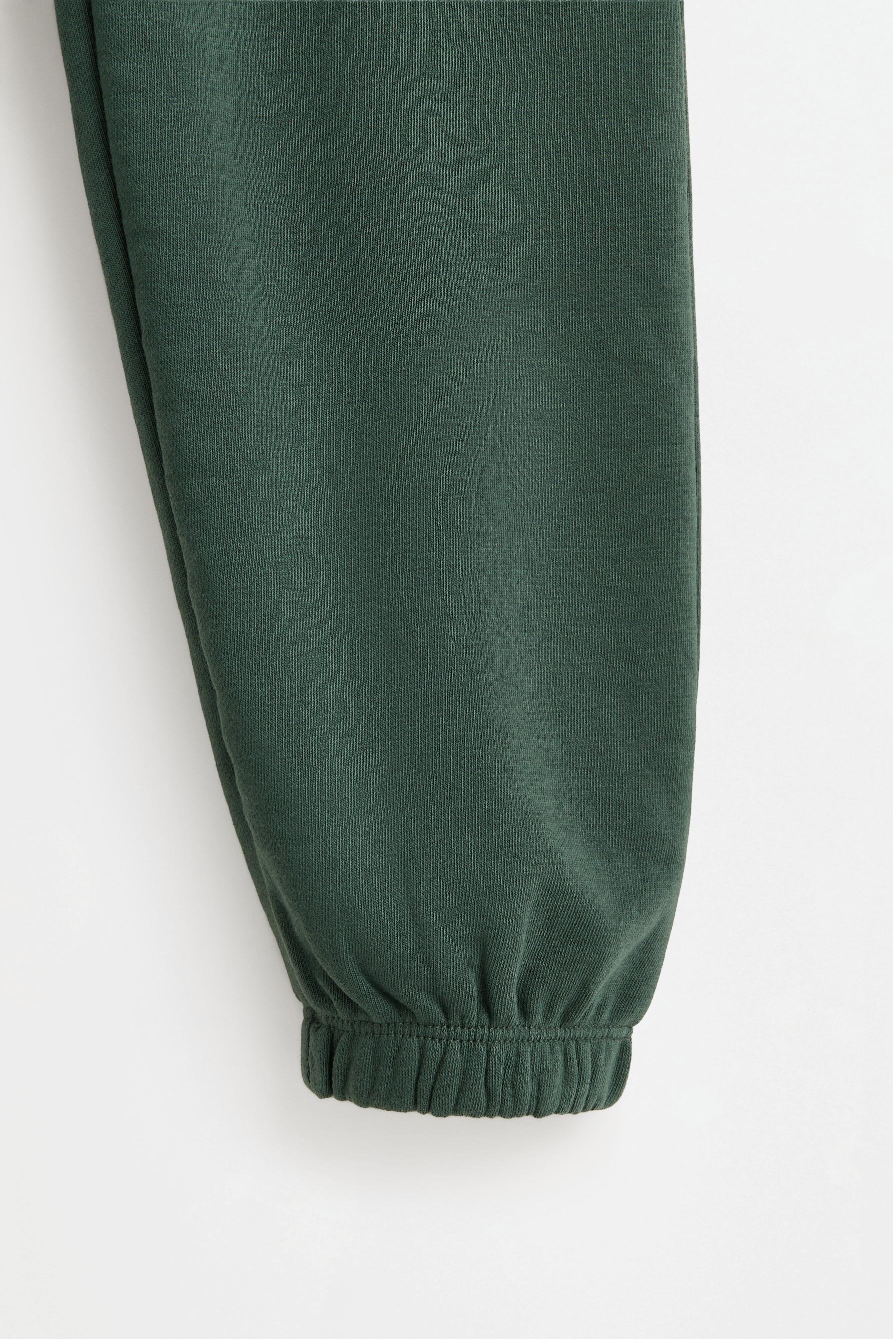 Solid plush trousers — BILLIARD GREEN