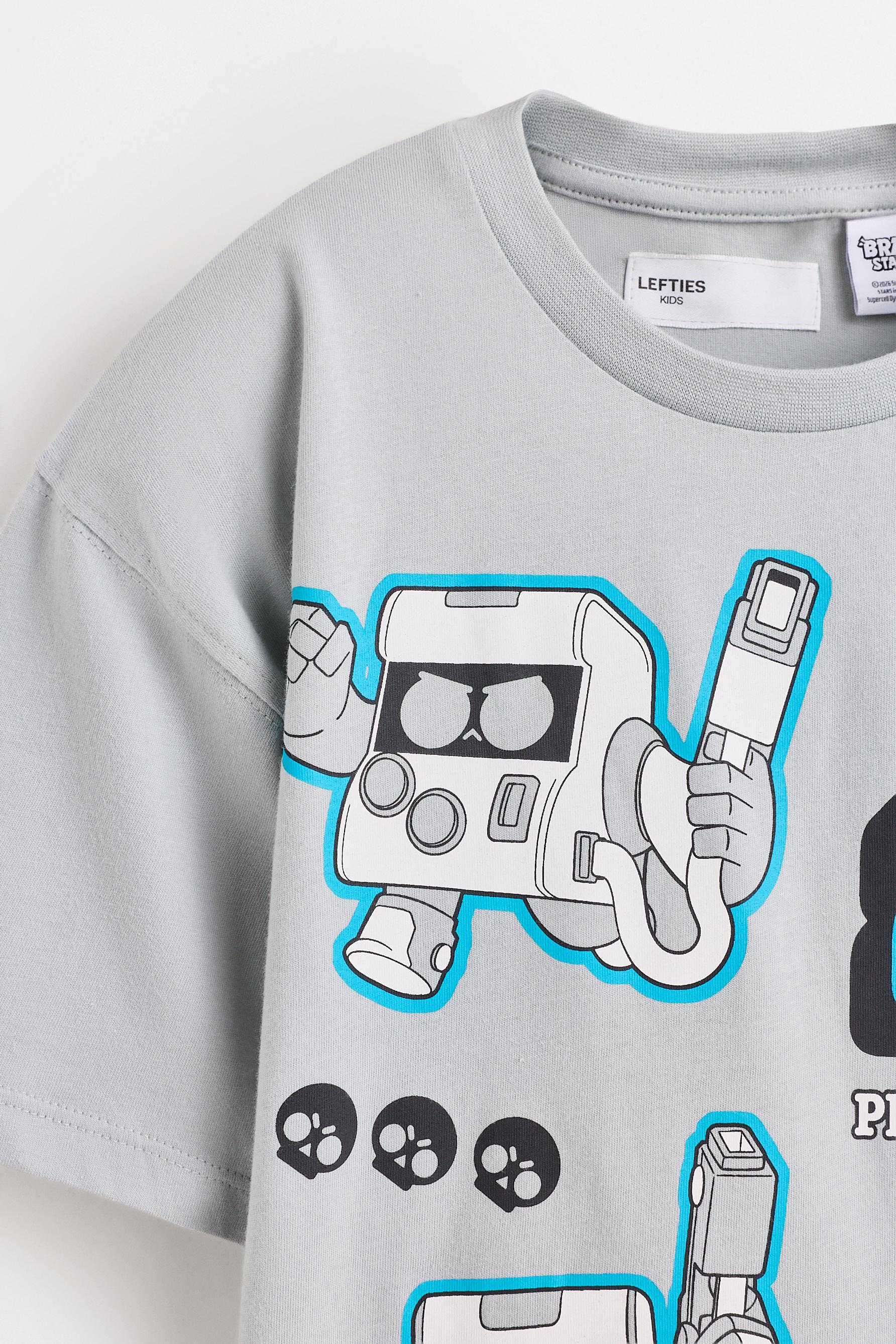 Brawl Stars ©Supercell Oy T-shirt and Bermuda shorts set — PALE GREY