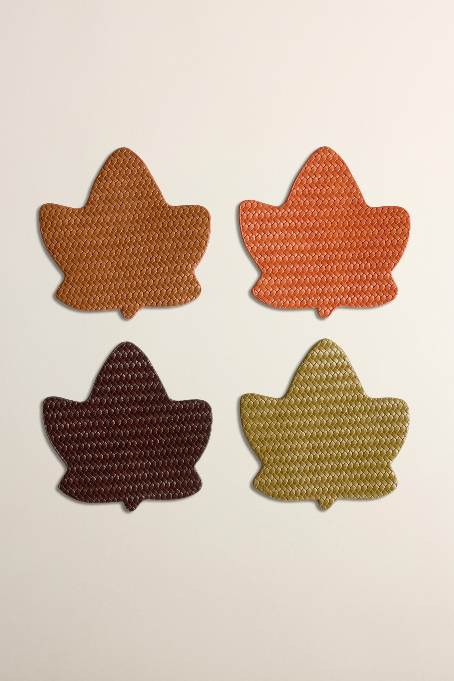 Posavasos forma hoja (Pack 4)