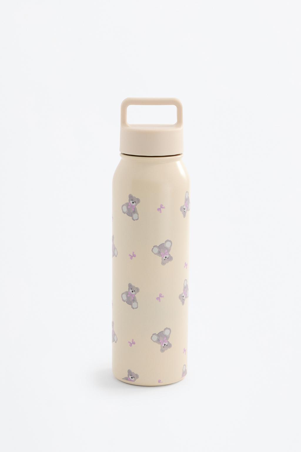Metal bottle with bears