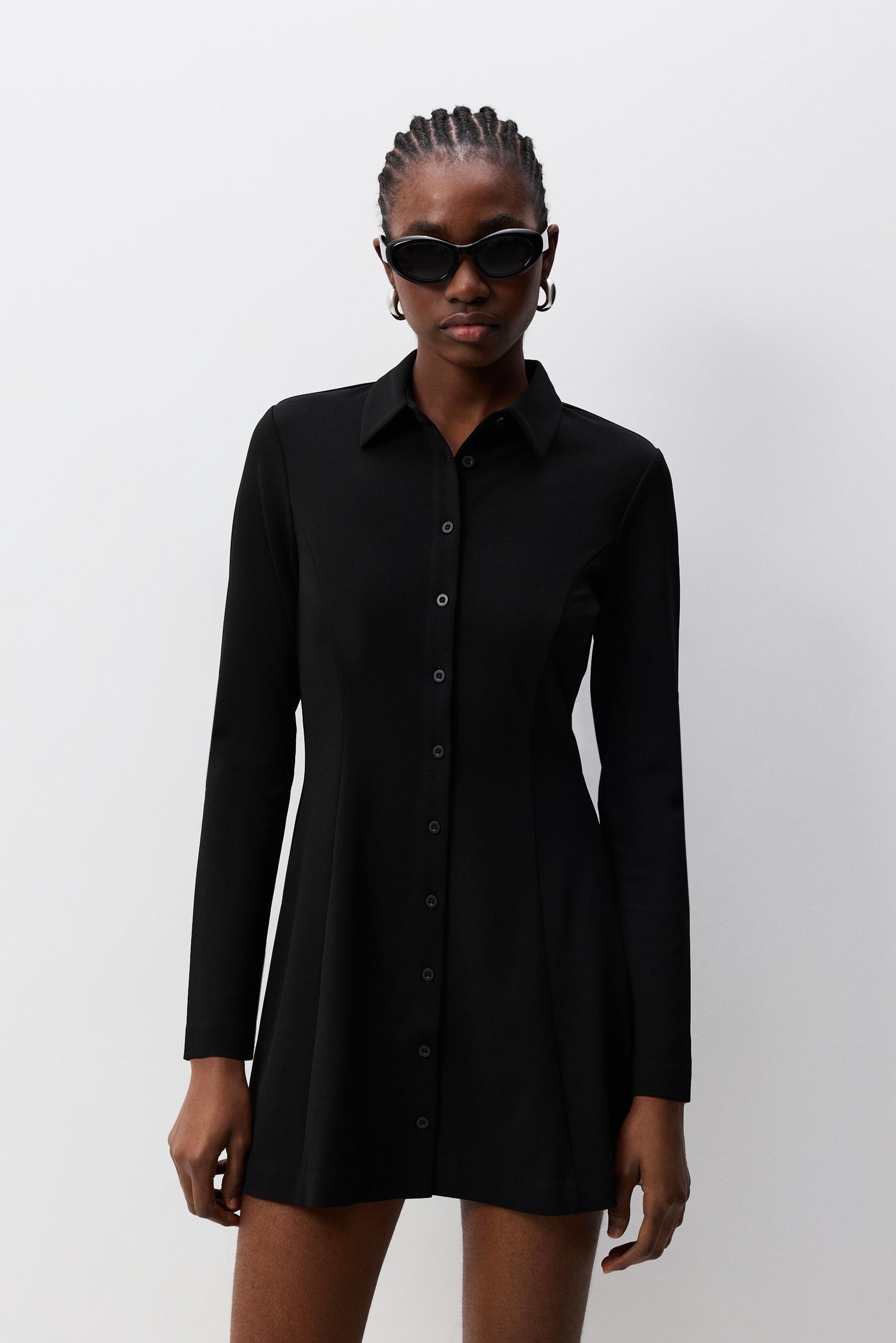 Vestido corto camisero