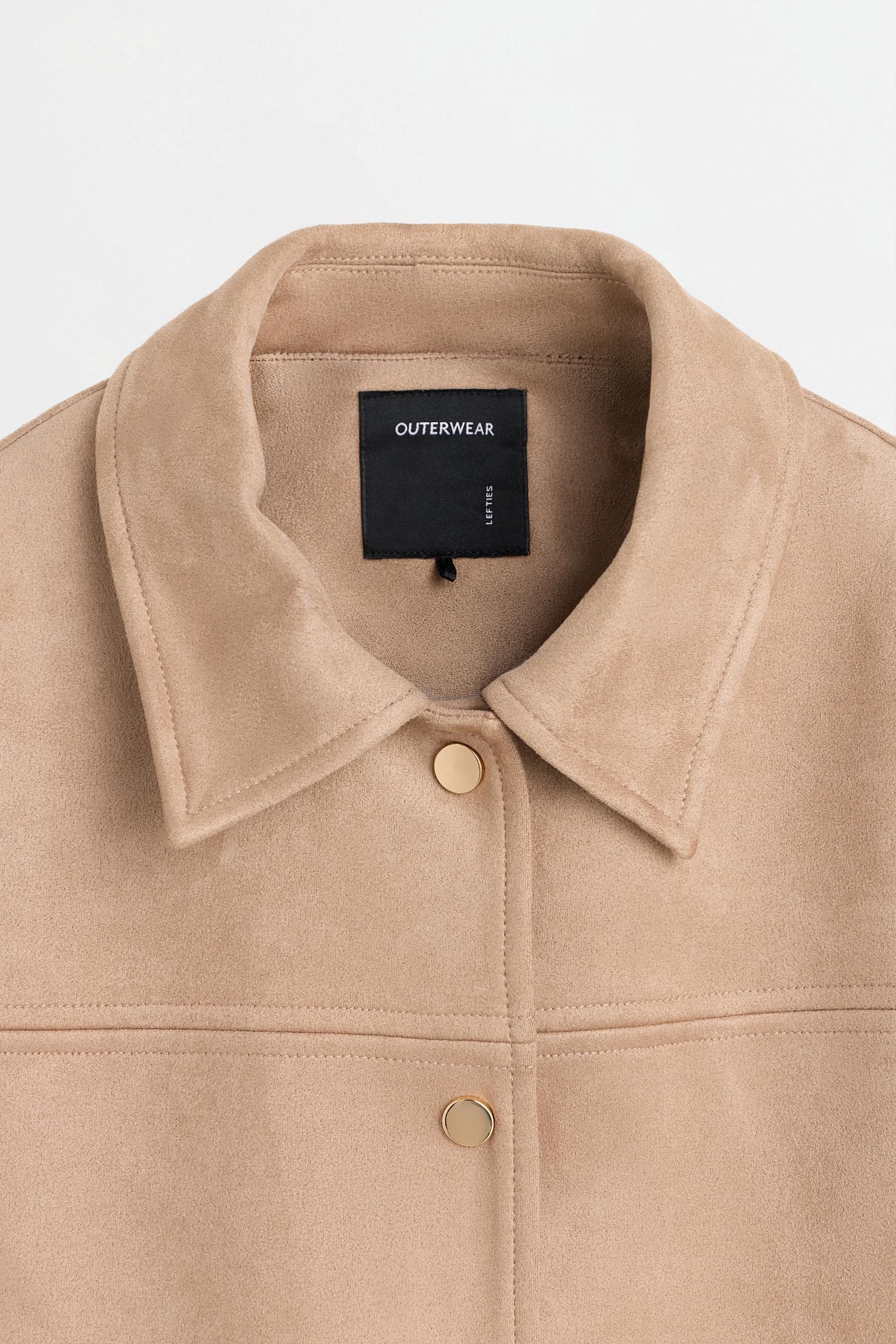 Faux suede jacket — GREY