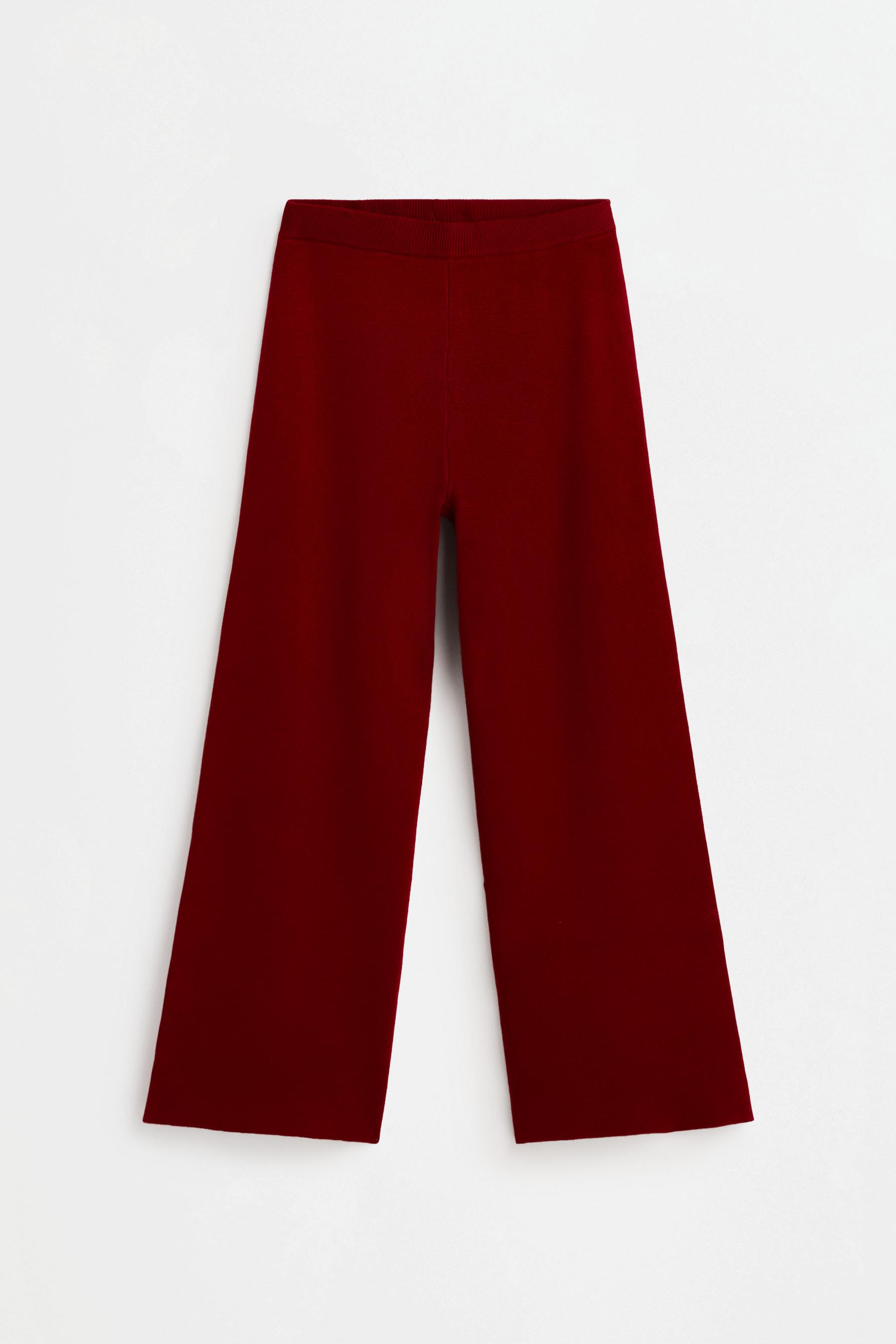 Knit trousers — WINE