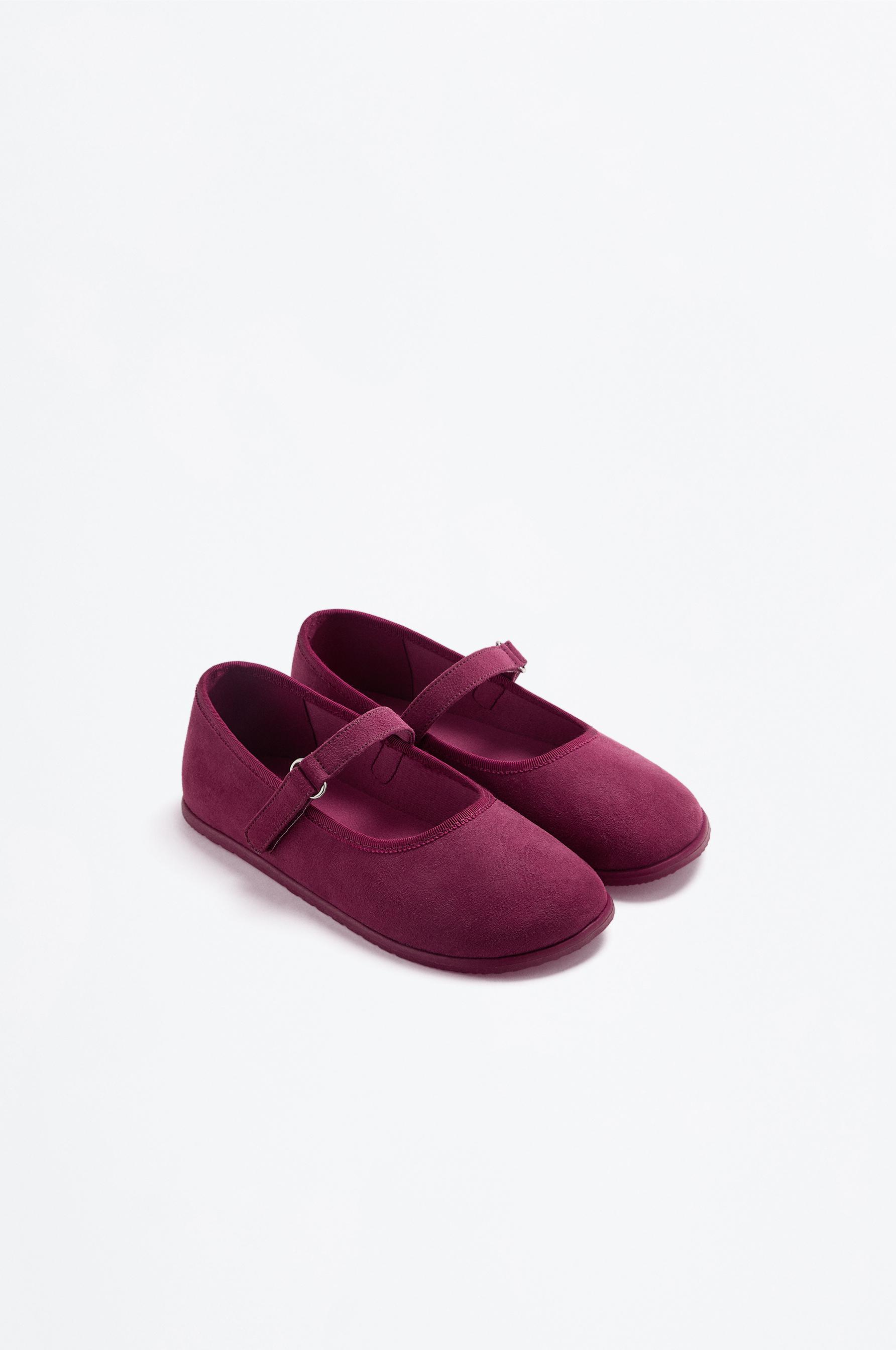 BAREFOOT MARY JANE BALLET FLAT — BURGUNDY