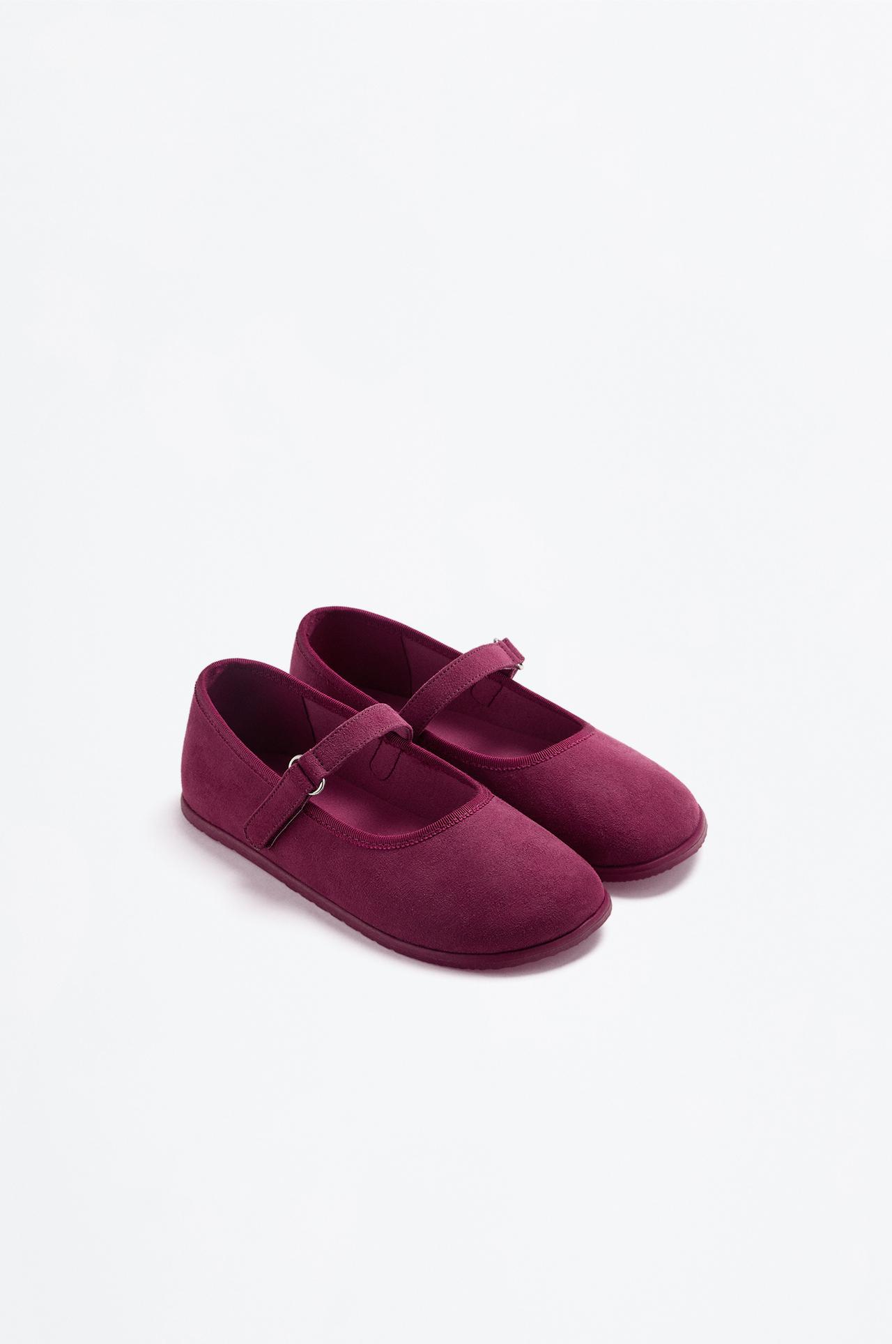 BAREFOOT MARY JANE BALLET FLAT — BURGUNDY
