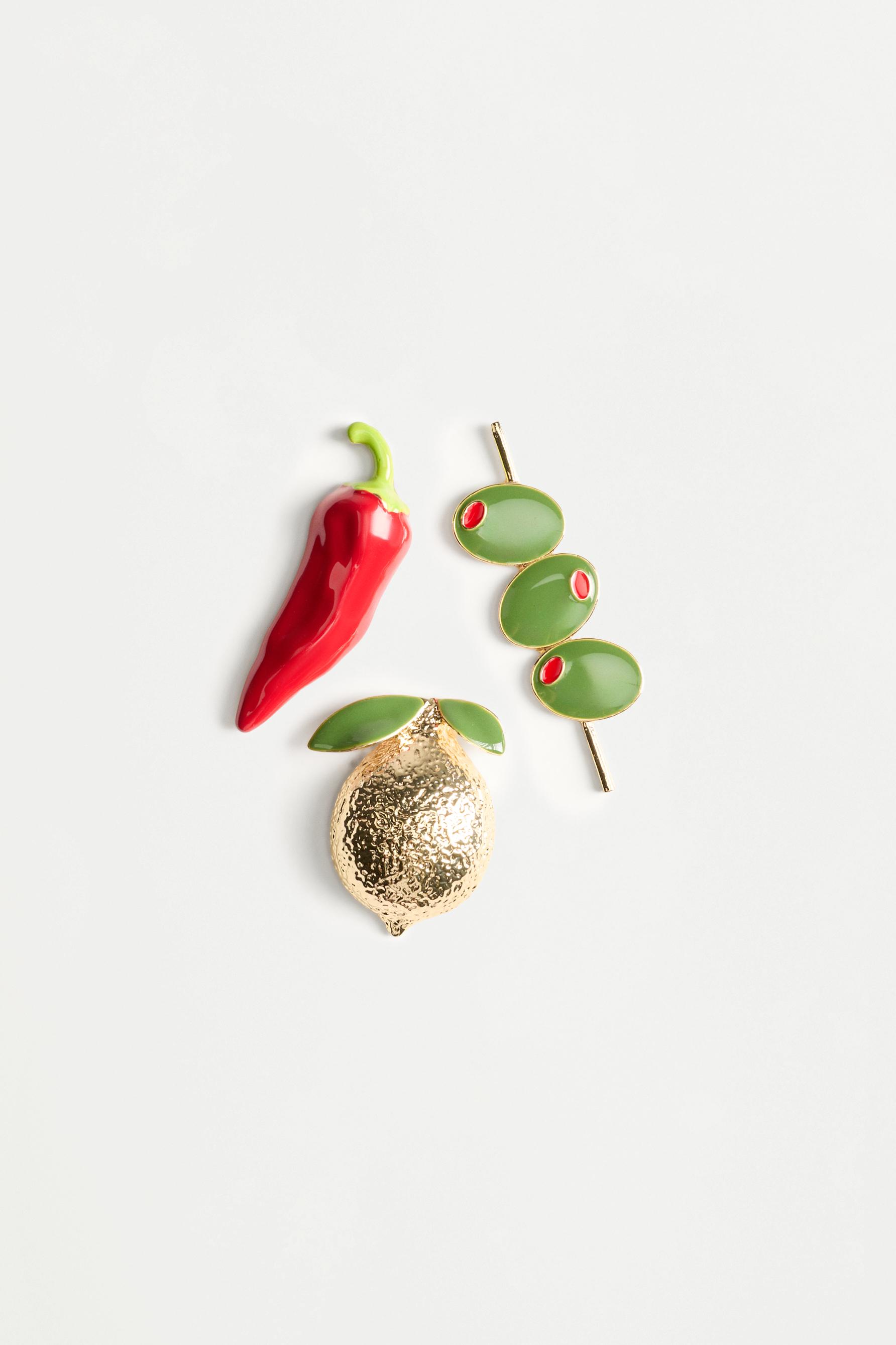 Assorted brooch pack (3 pack) — GREEN