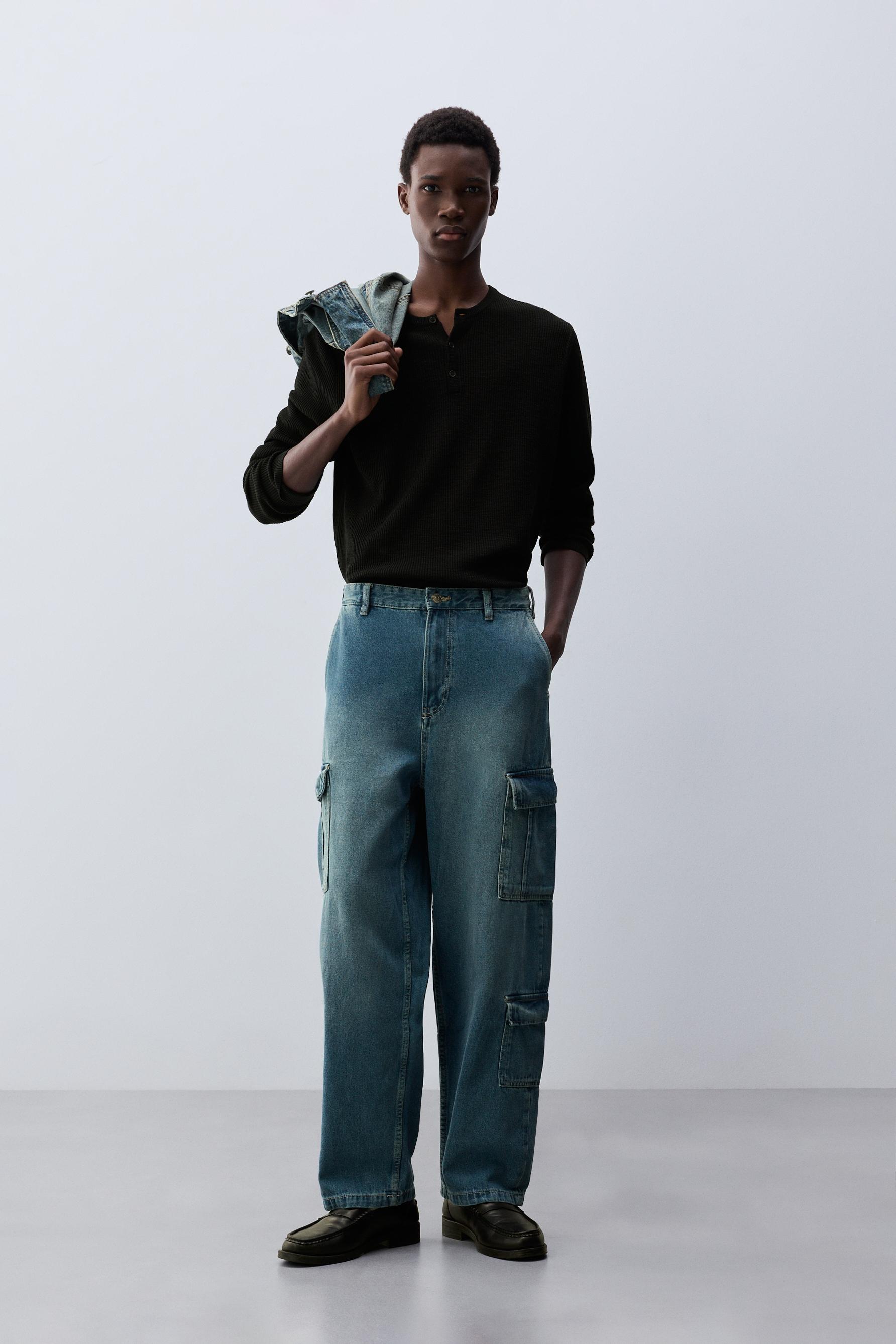 Jeans baggy multicargo