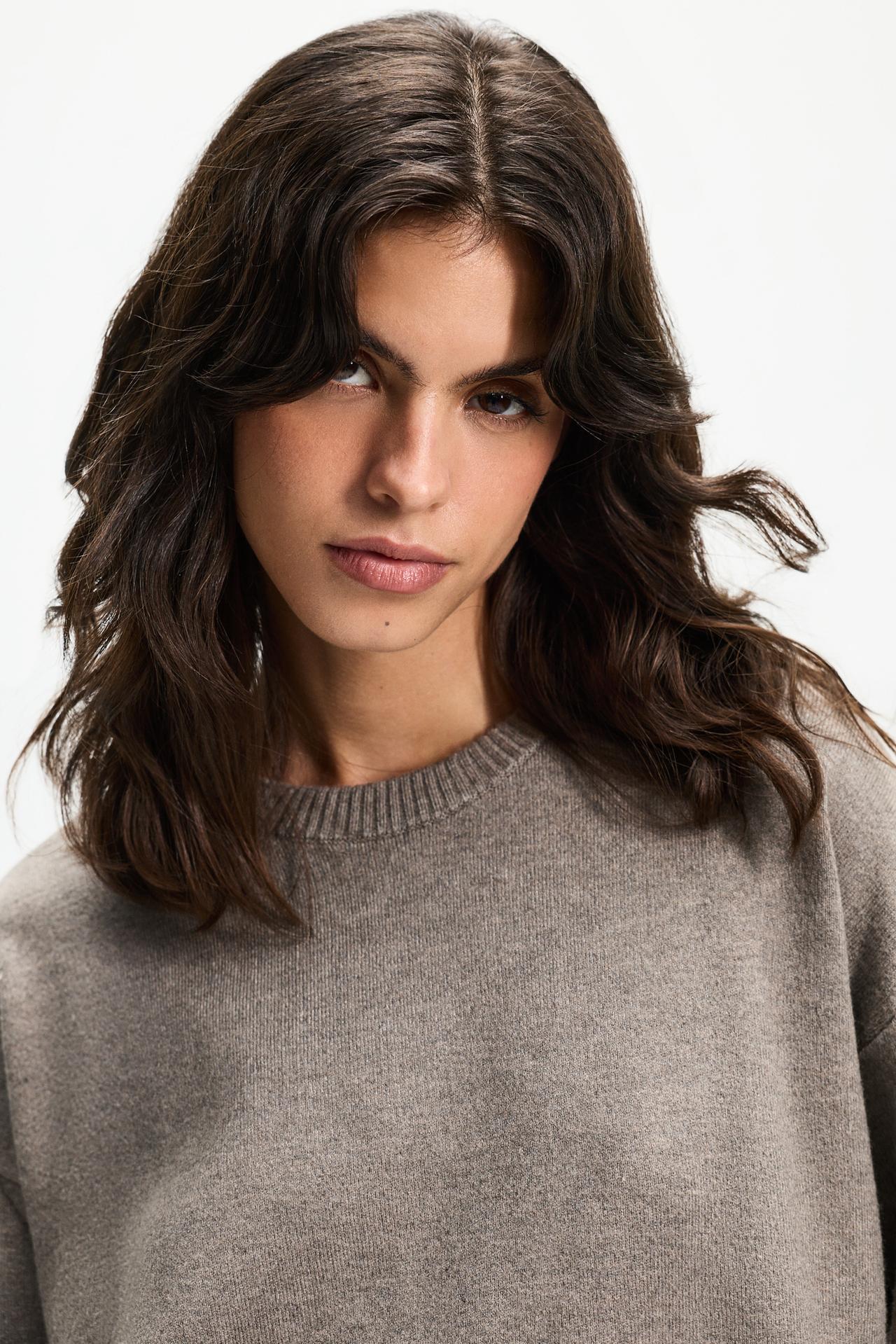 Basic sweater — TAUPE BROWN
