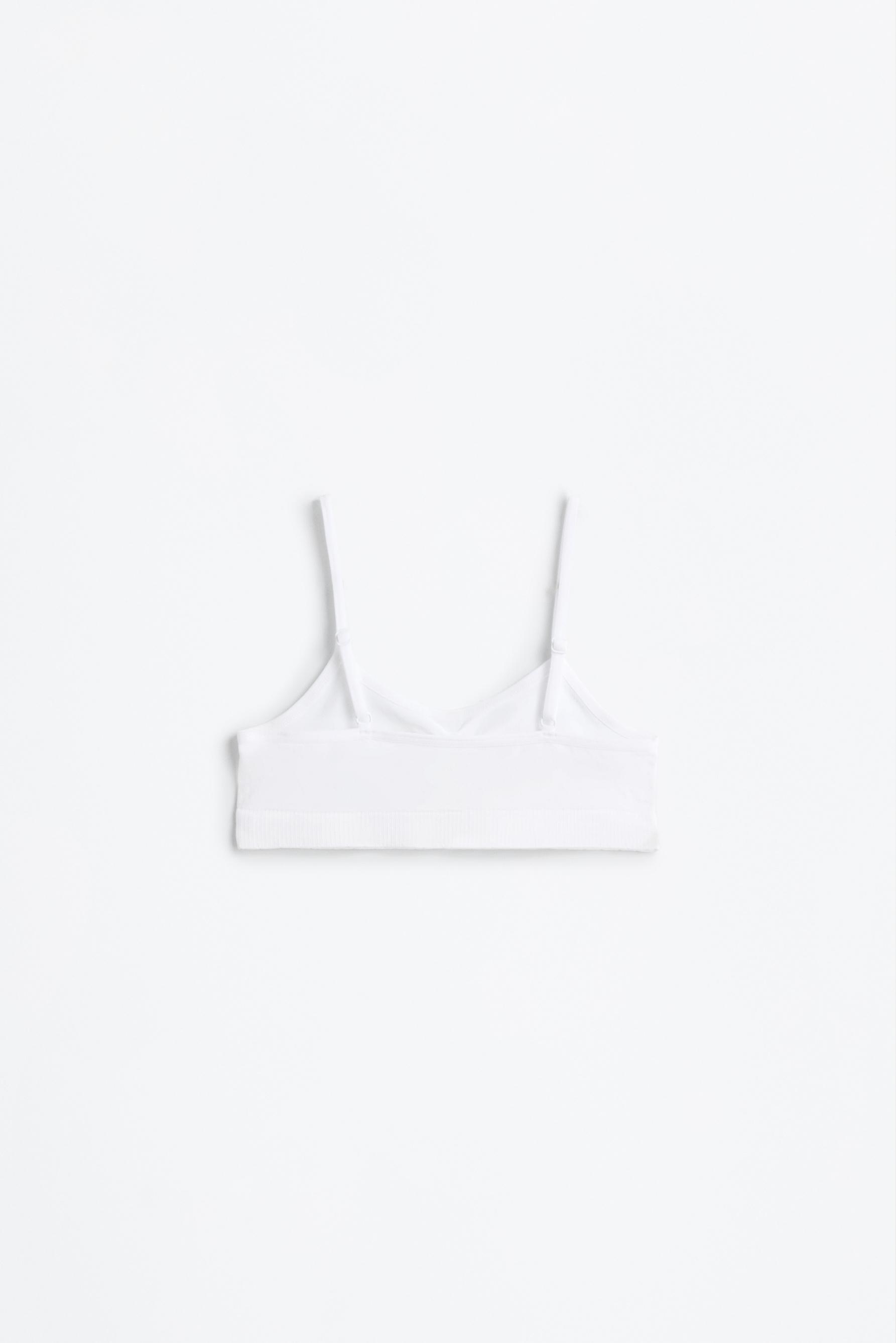 Pack of 2 seamless tops — WHITE/SKY BLUE