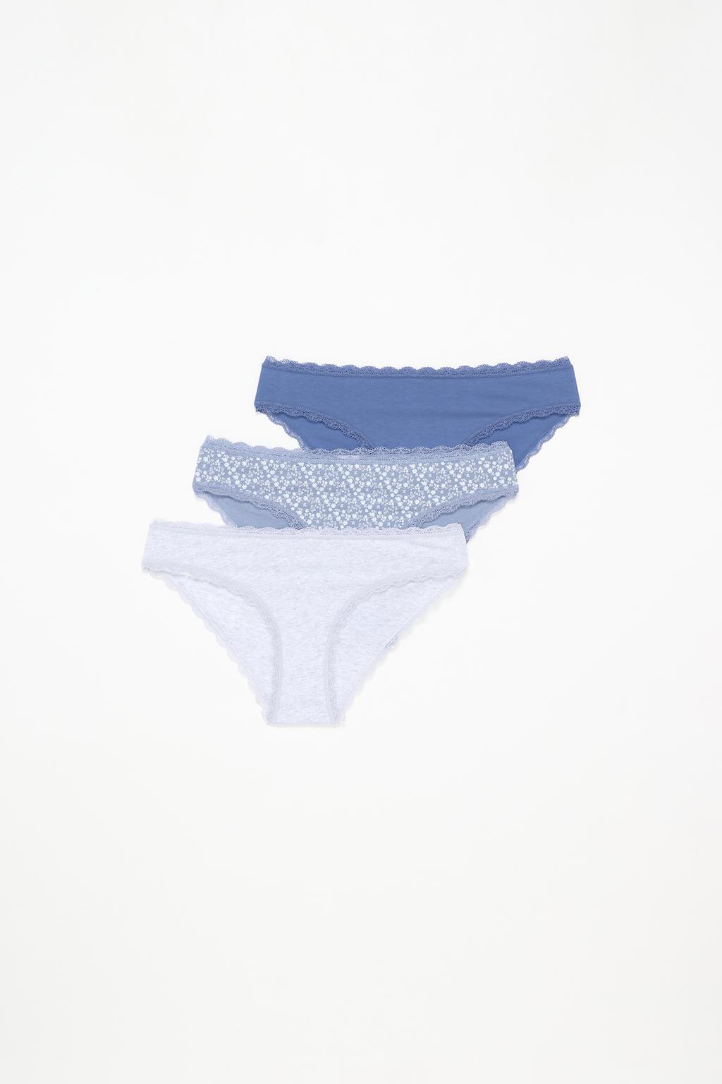 3-pack of classic briefs with lace detail