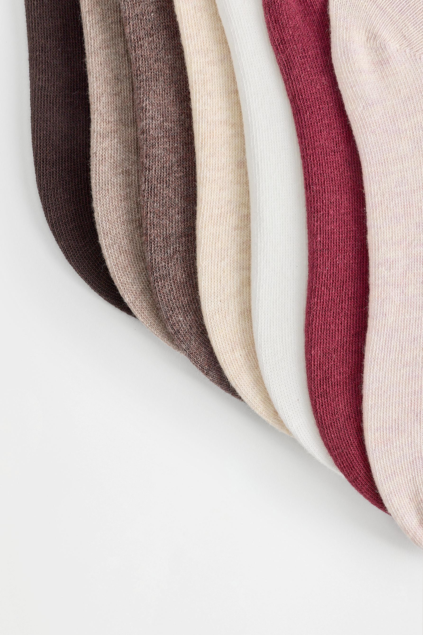 Ankle socks (Pack 7) — BURGUNDY