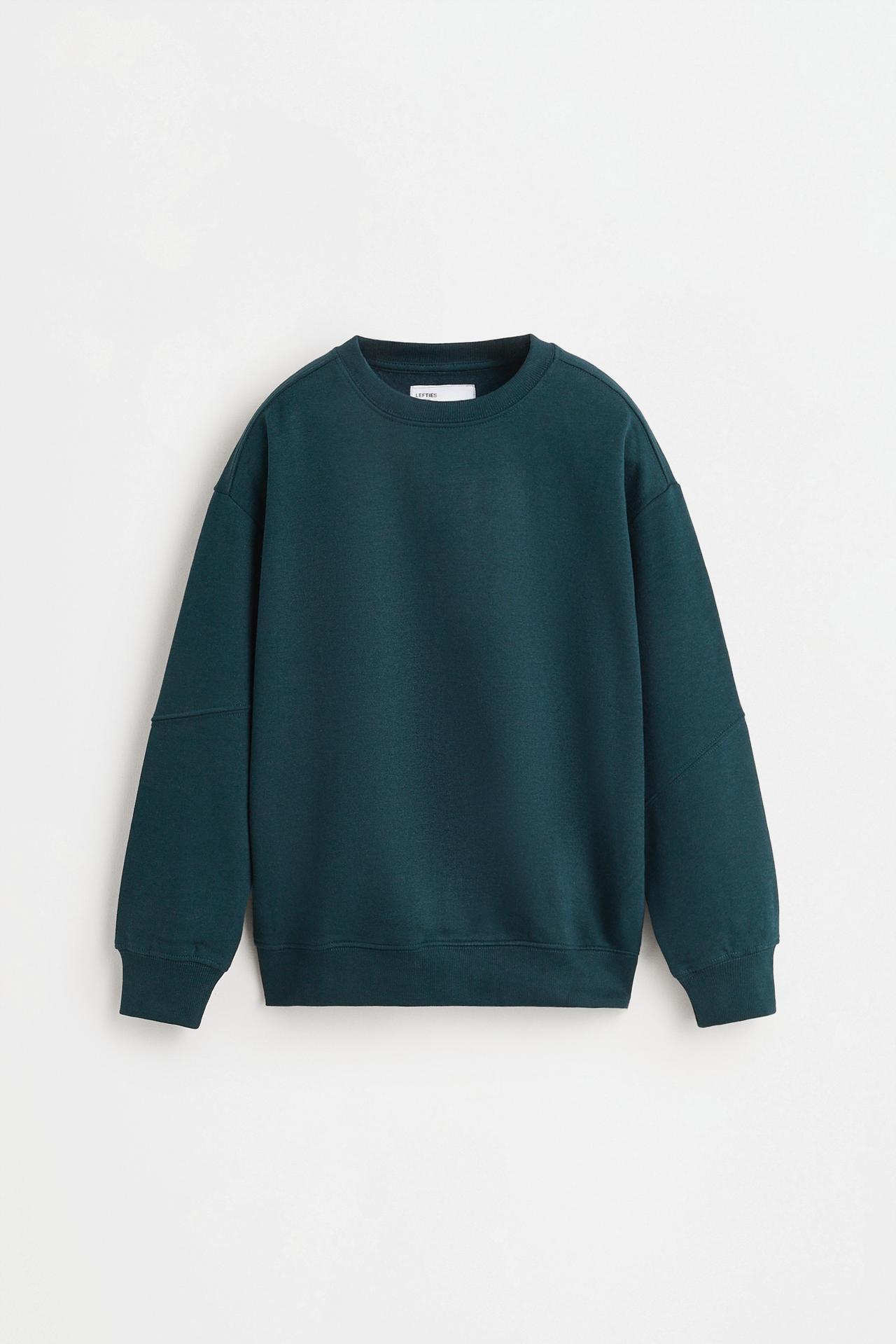 Pack of 2 plain fleece sweatshirts — TEAL GREEN
