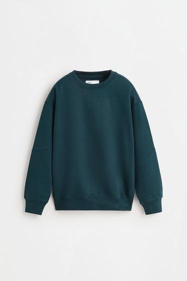 Pack of 2 plain fleece sweatshirts — TEAL GREEN 2