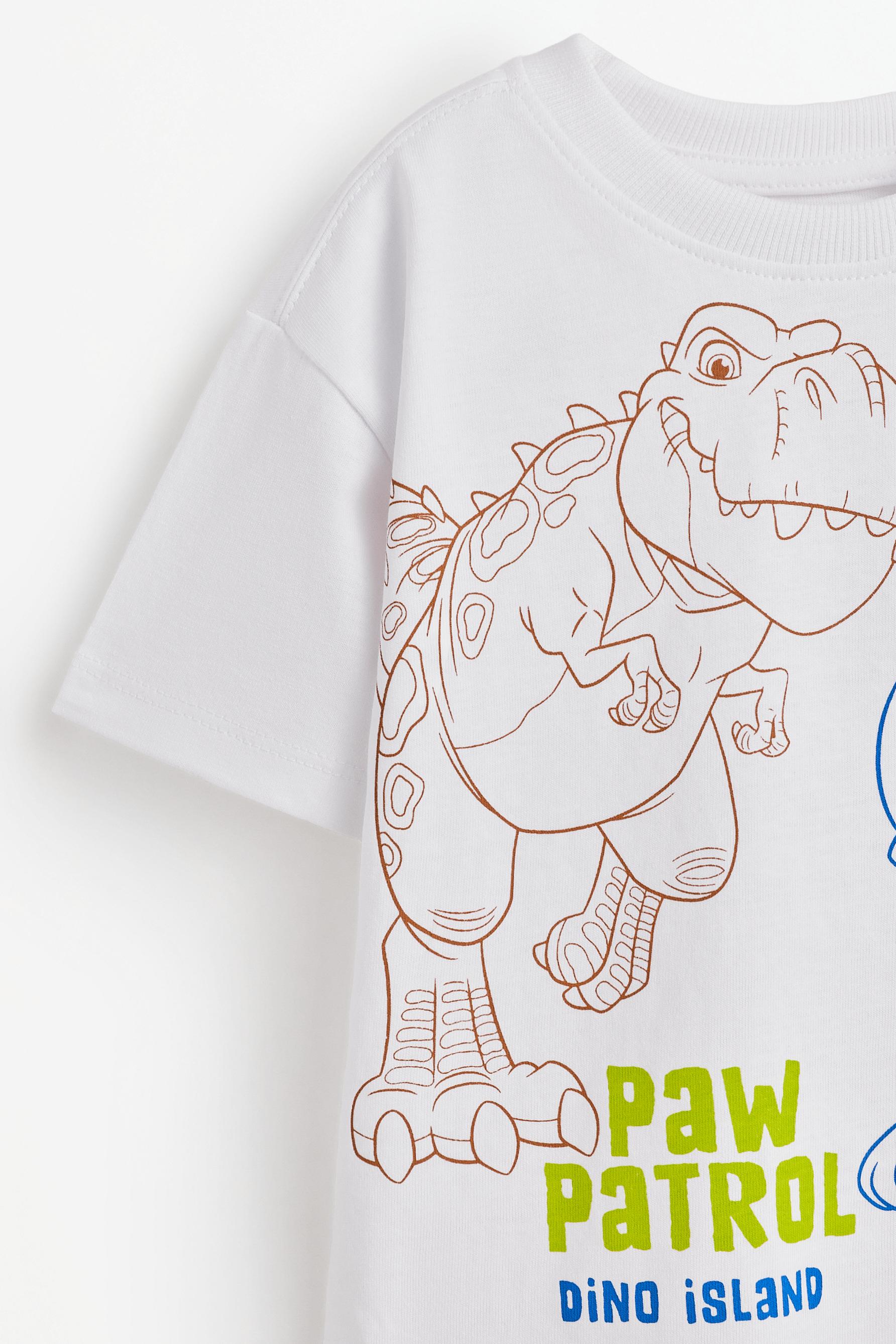 Paw Patrol ©Nickelodeon T-shirt and jogger co-ord — WHITE/WHITE