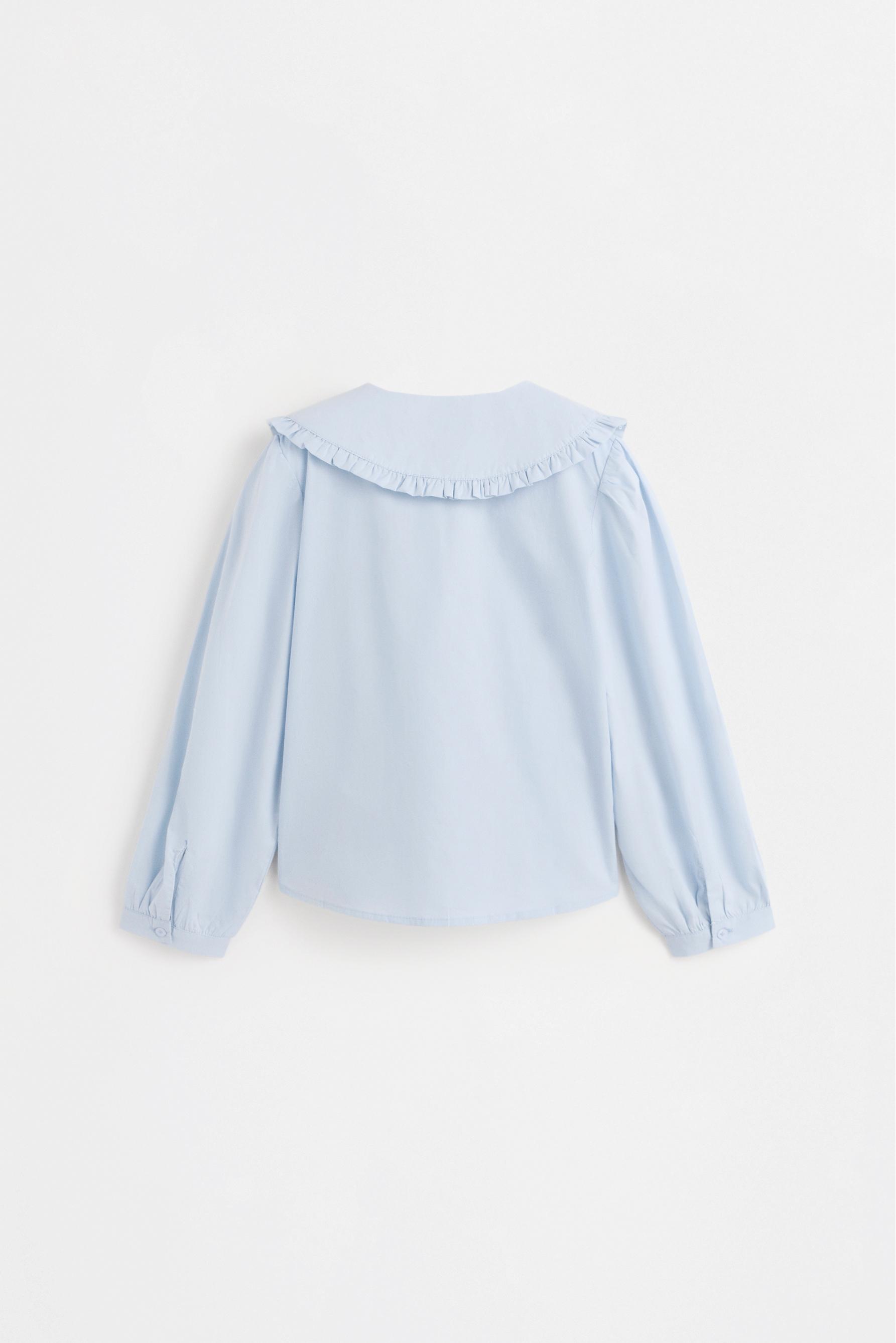 Peter Pan collar blouse — PALE BLUE