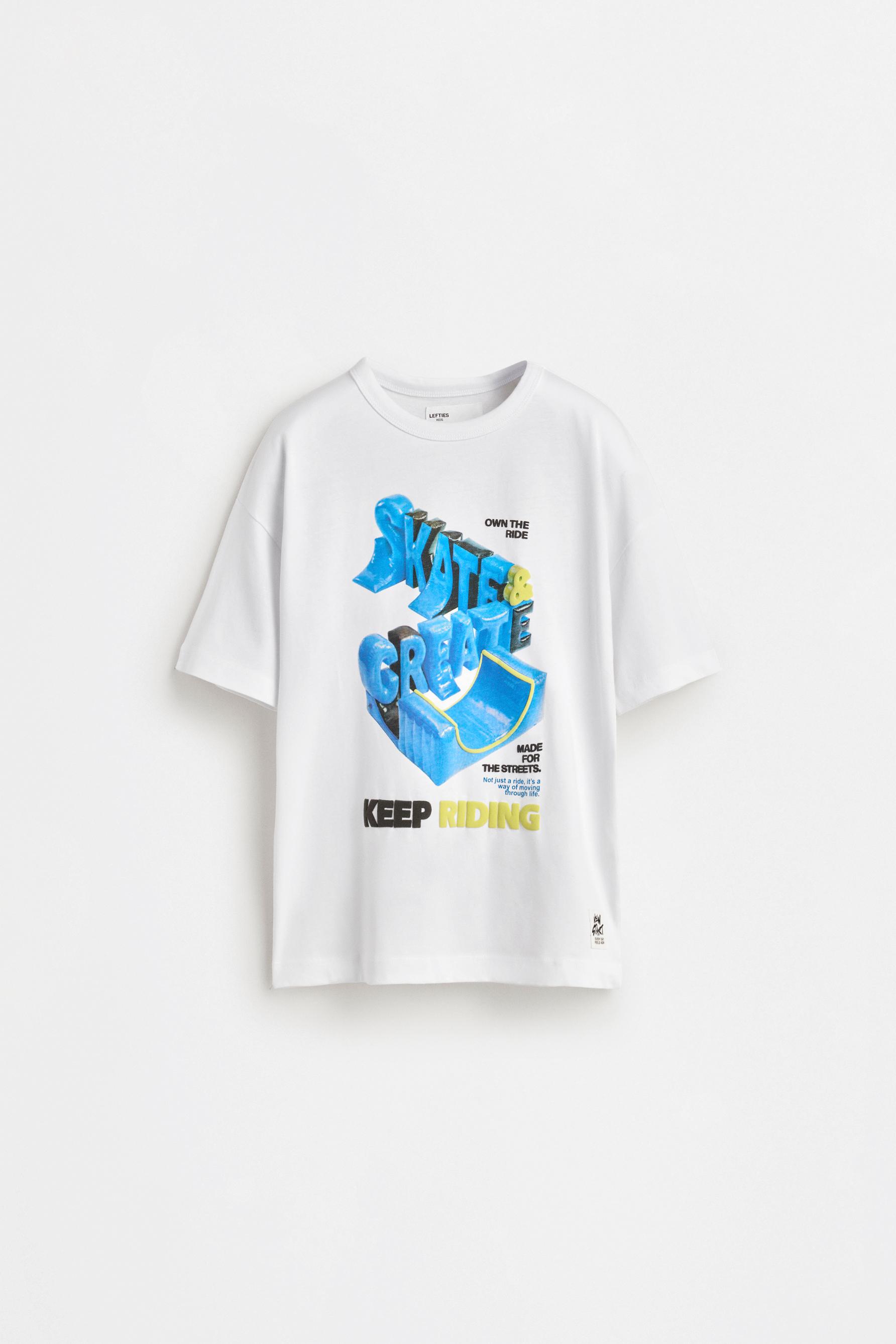 Graffiti print T-shirt — WHITE
