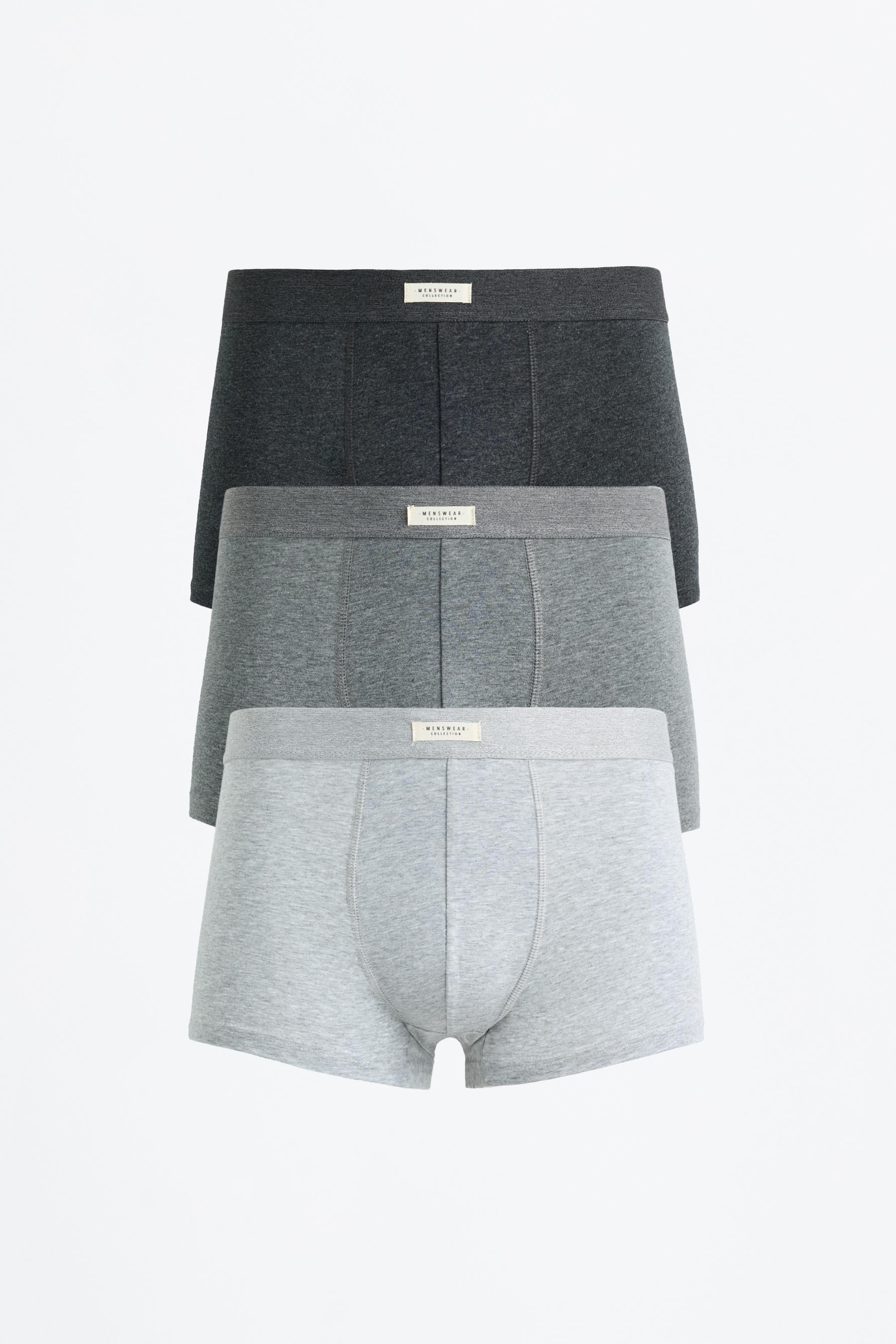 Basic Boxers (3-Pack) — GREY MARL