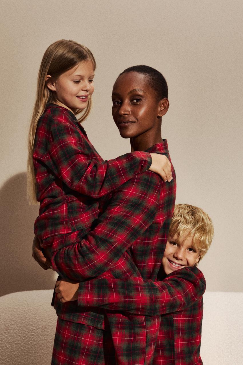 Mujer Pijama cuadros franela Pijamas ROPA INTERIOR PIJAMAS