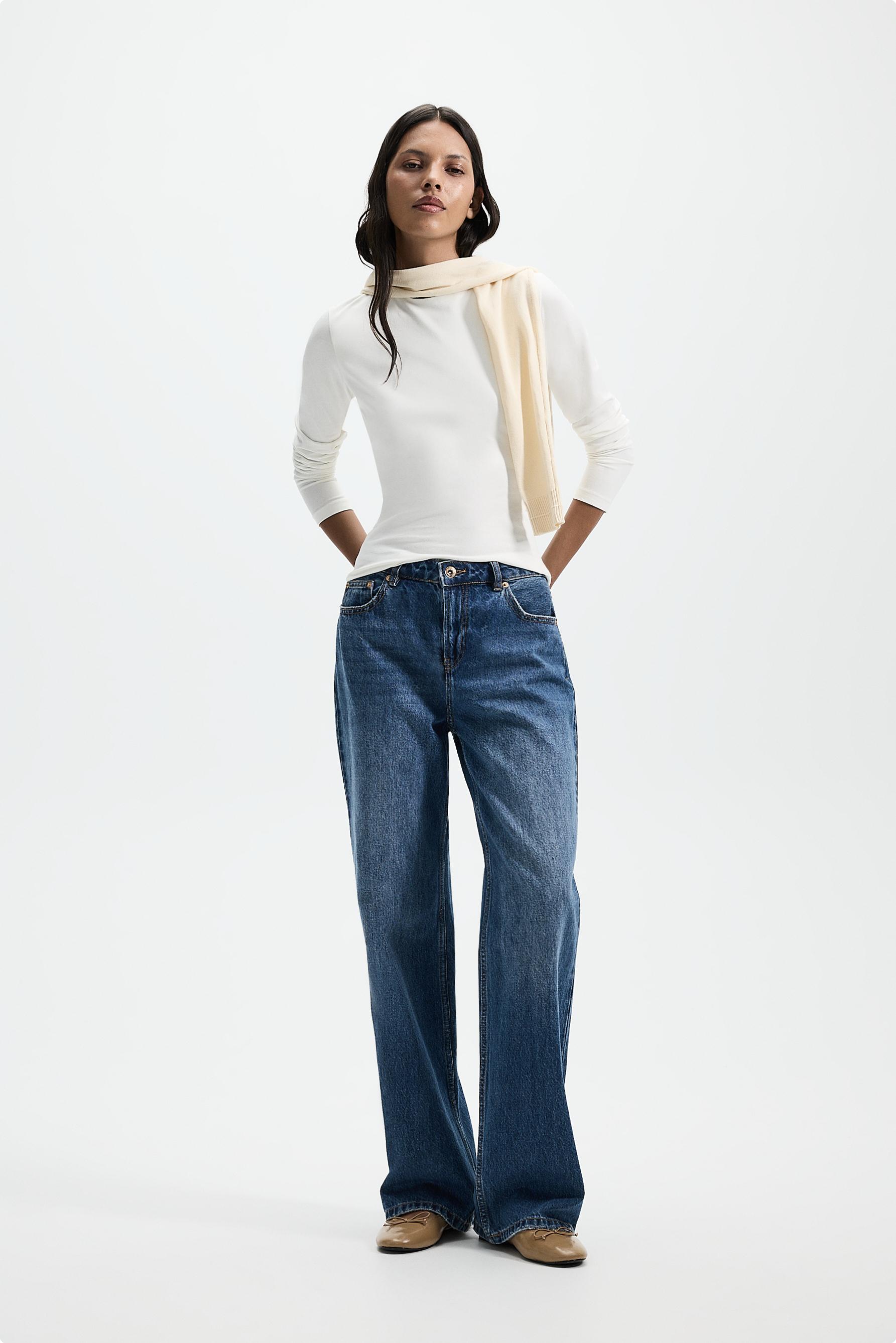Long sleeve V-neck T-shirt — OFF WHITE
