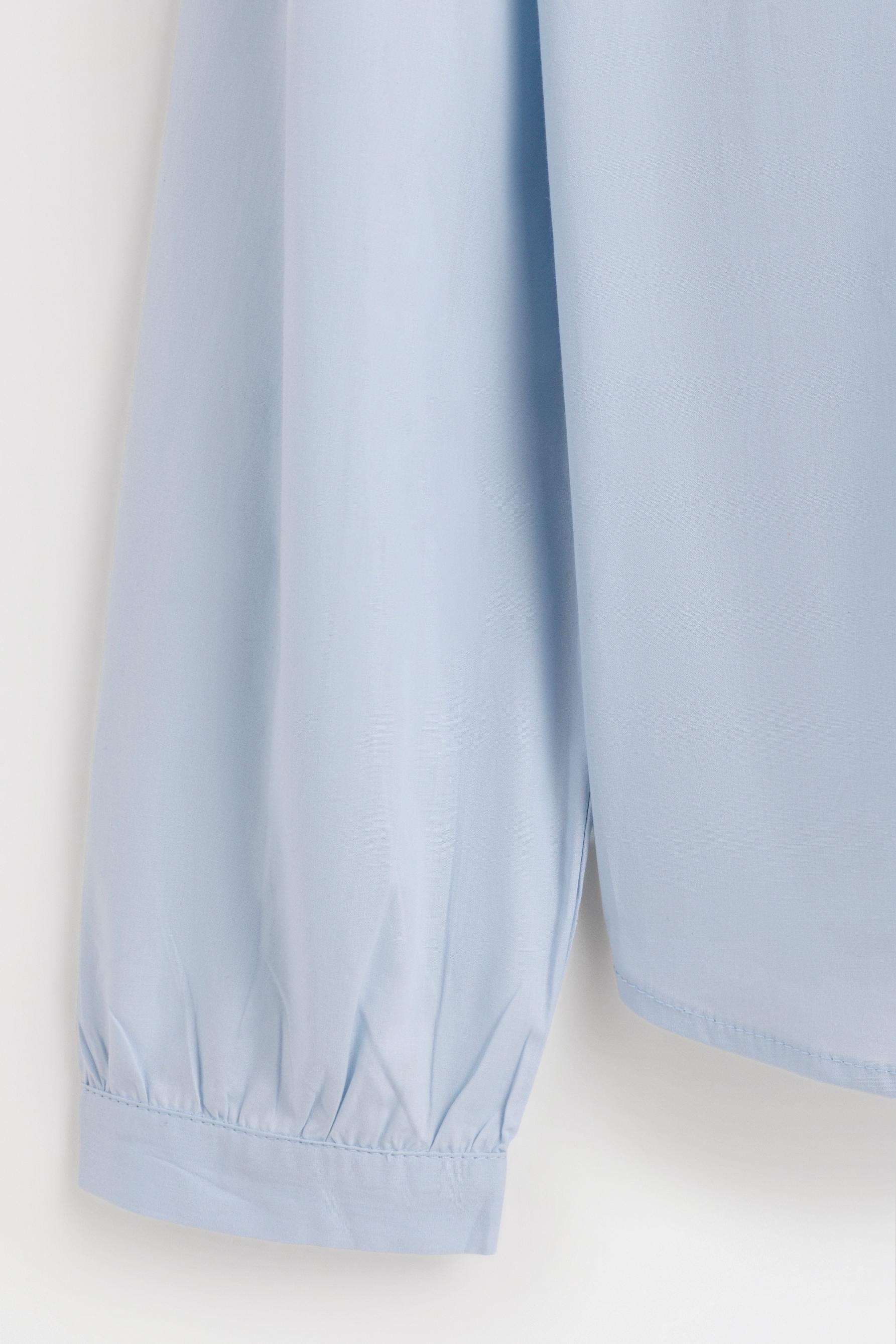 Peter Pan collar blouse — PALE BLUE