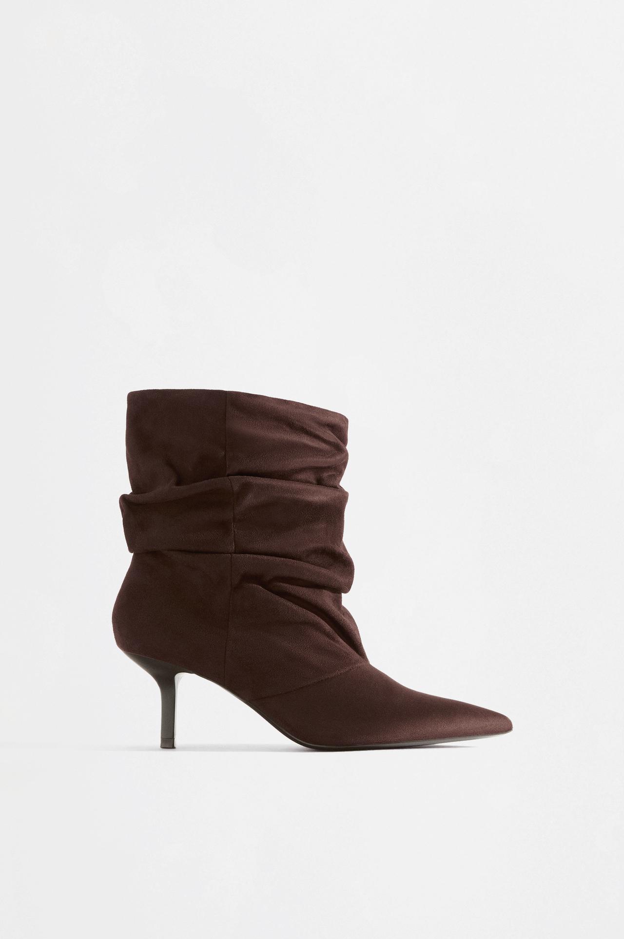 Slouchy ankle boots — BROWN