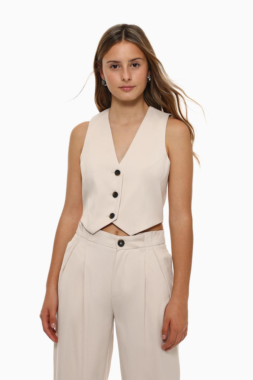 Blanco Chaleco Para Vestir Chaleco Blanco Moda Chalecos 2021