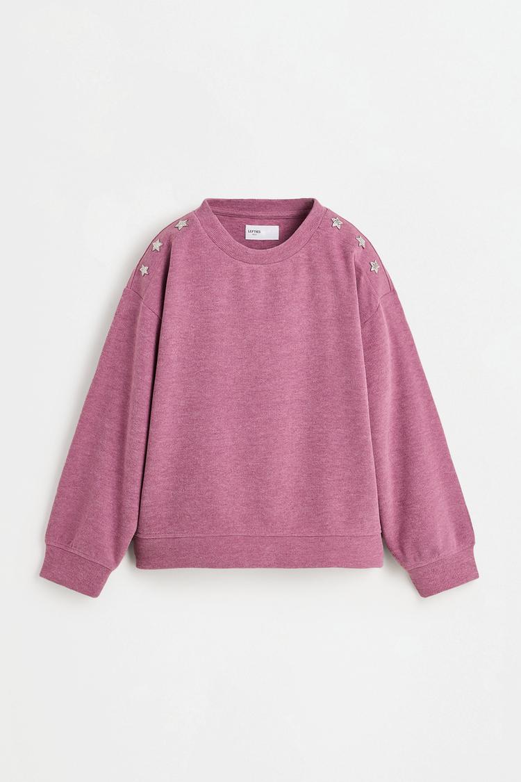 Bias cut star sweatshirt — PINK