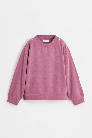 Bias cut star sweatshirt — PINK 1