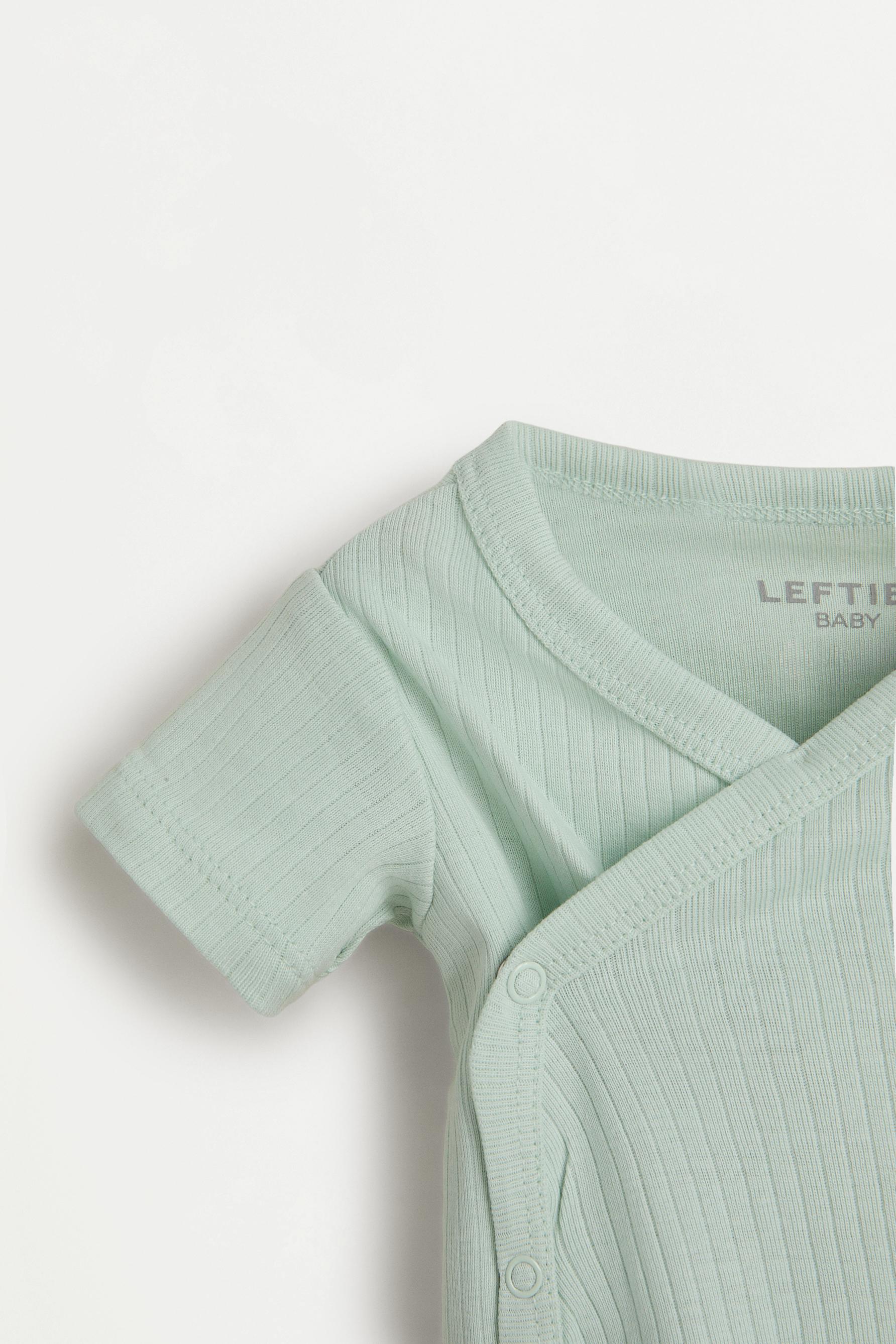 Pack of 2 ribbed kimono bodysuits — WATER GREEN