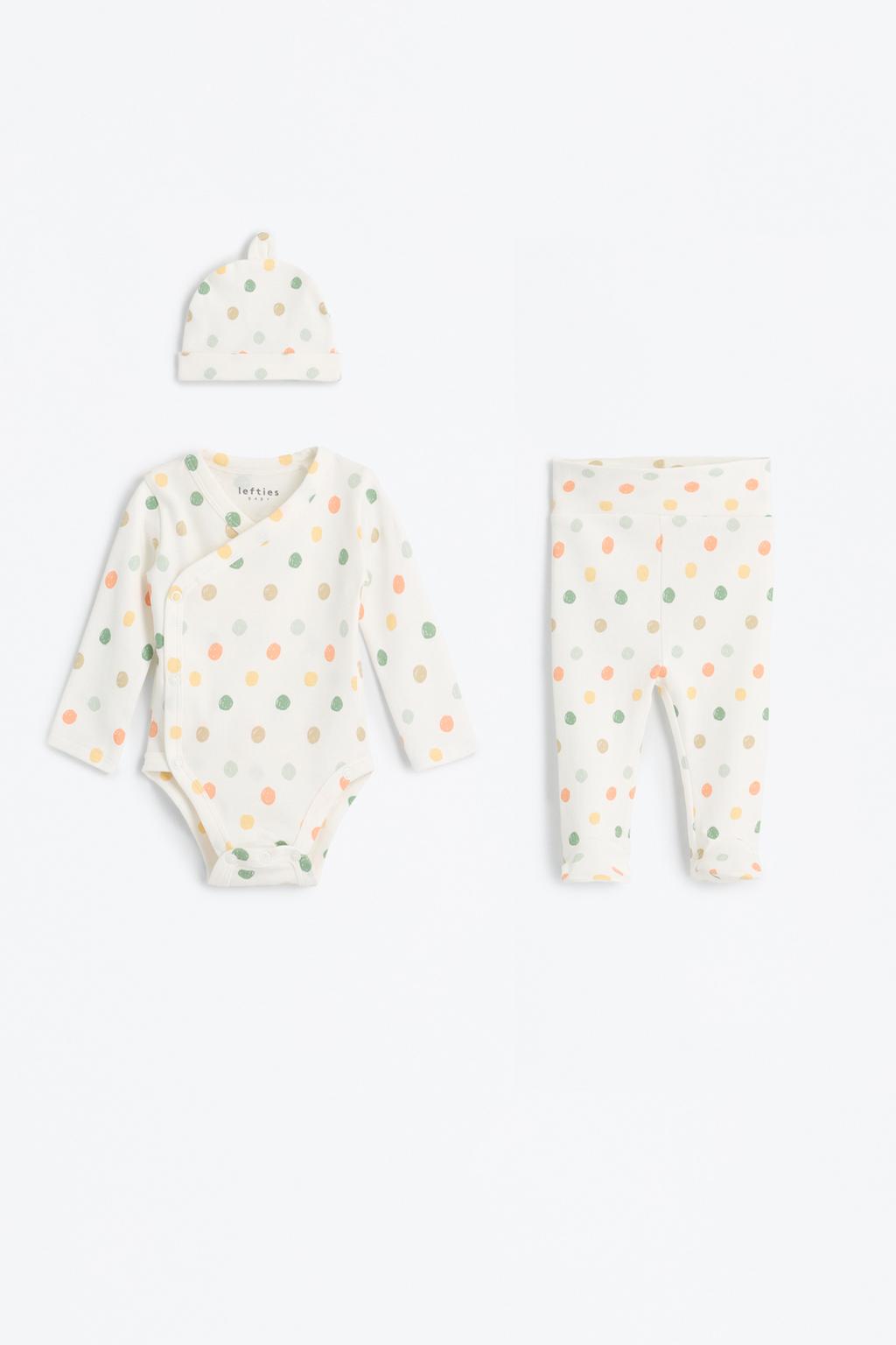 Bodysuit, footed leggings and hat co-ord