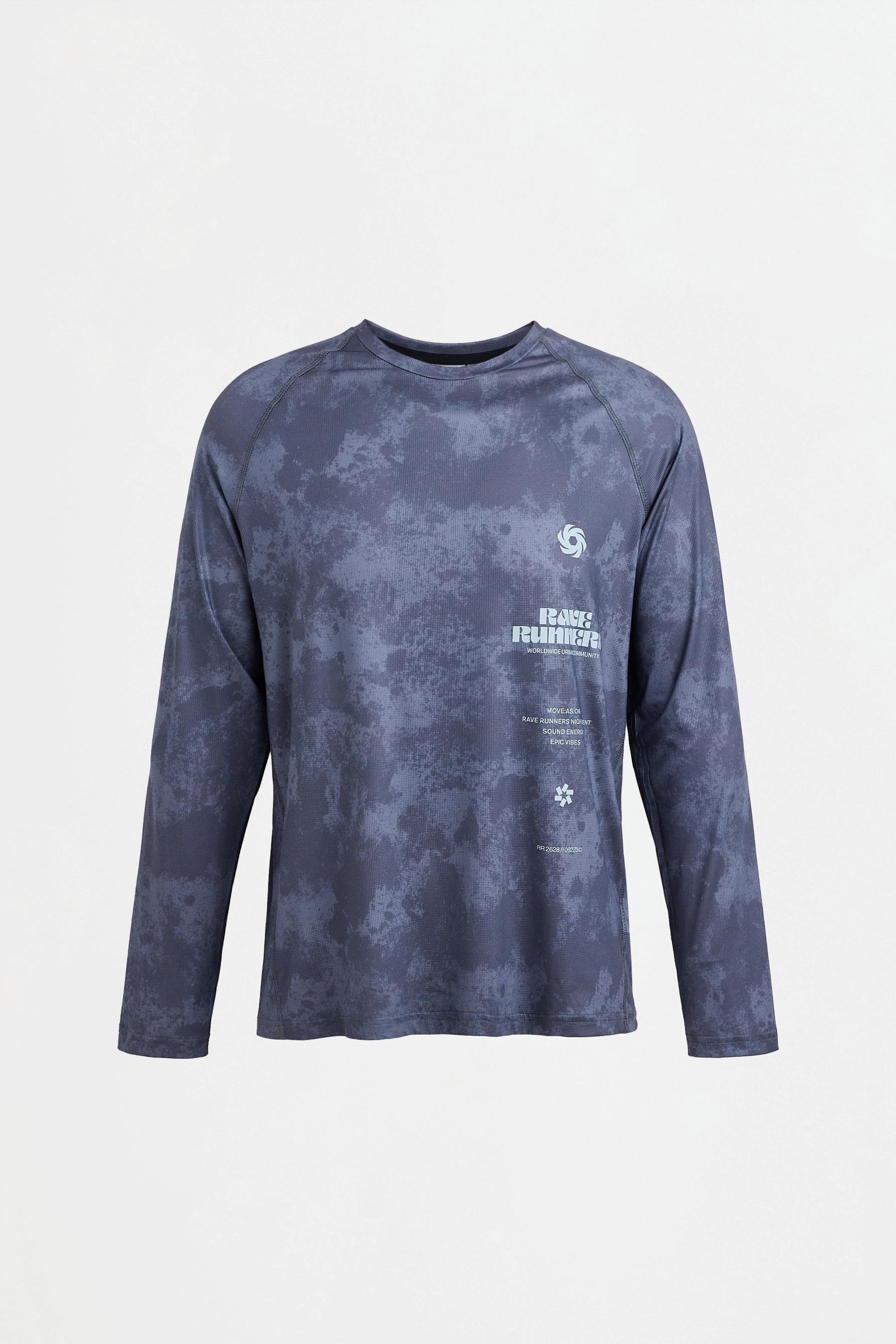 Camiseta deportiva estampada efecto lavado