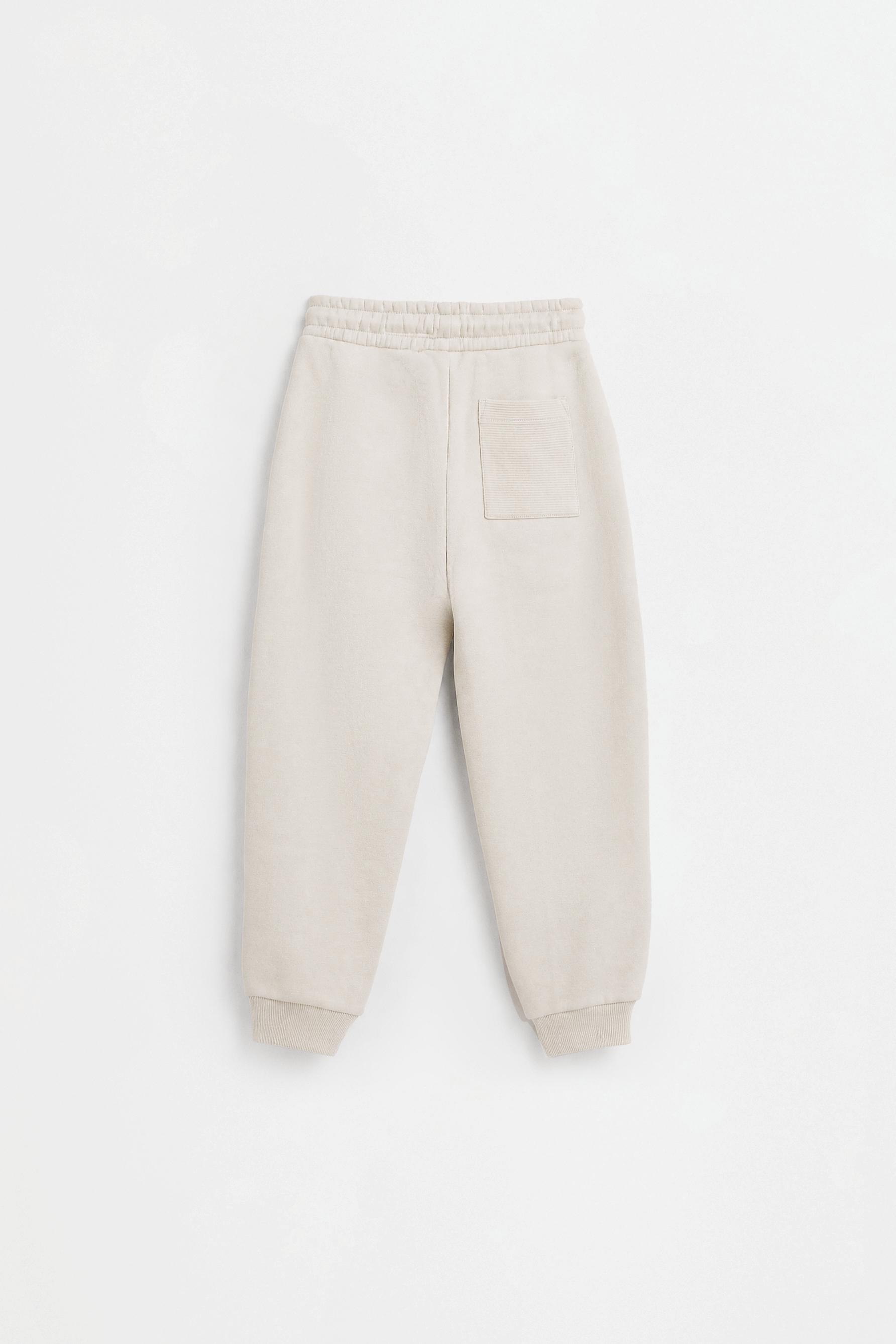 Ottoman plush joggers — SAND