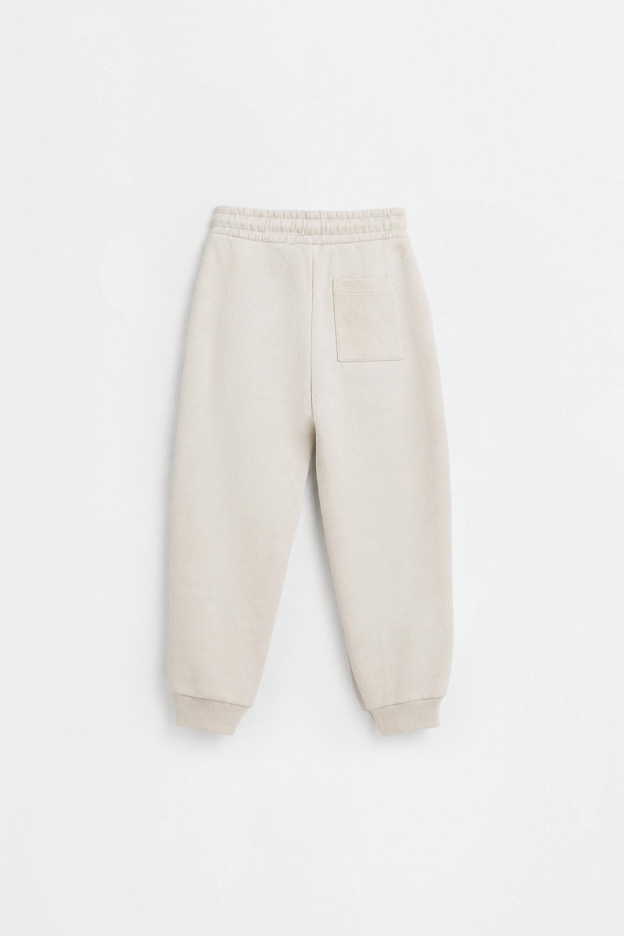 Ottoman plush joggers — SAND