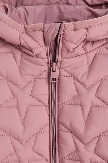 Lightweight quilted hooded star jacket — LILAC PINK 3
