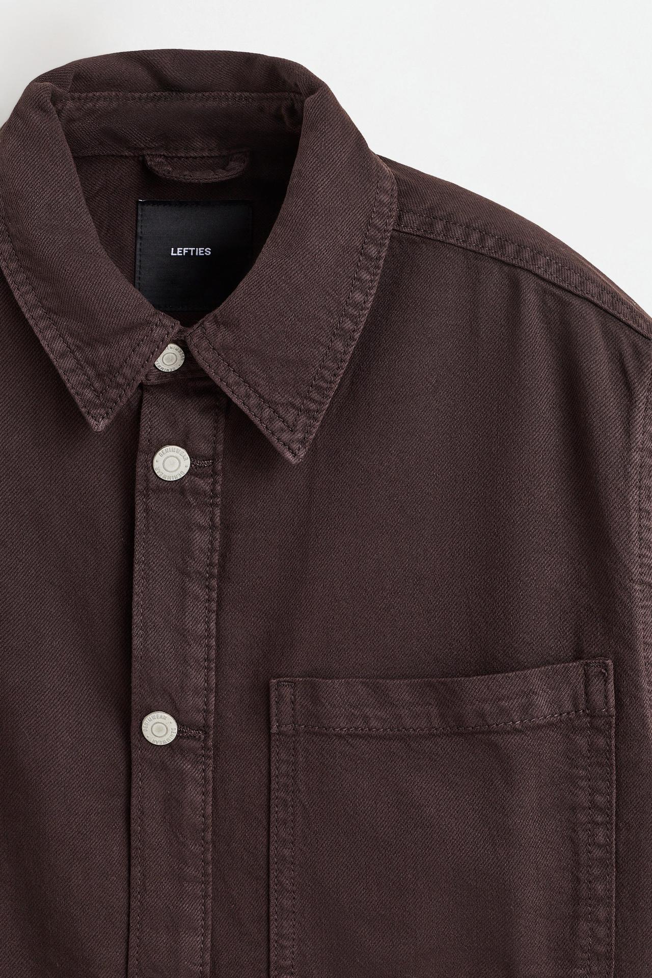 Lightweight denim overshirt — BROWN