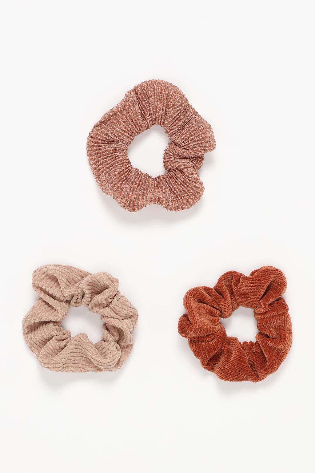 Pack 3 scrunchies texturas