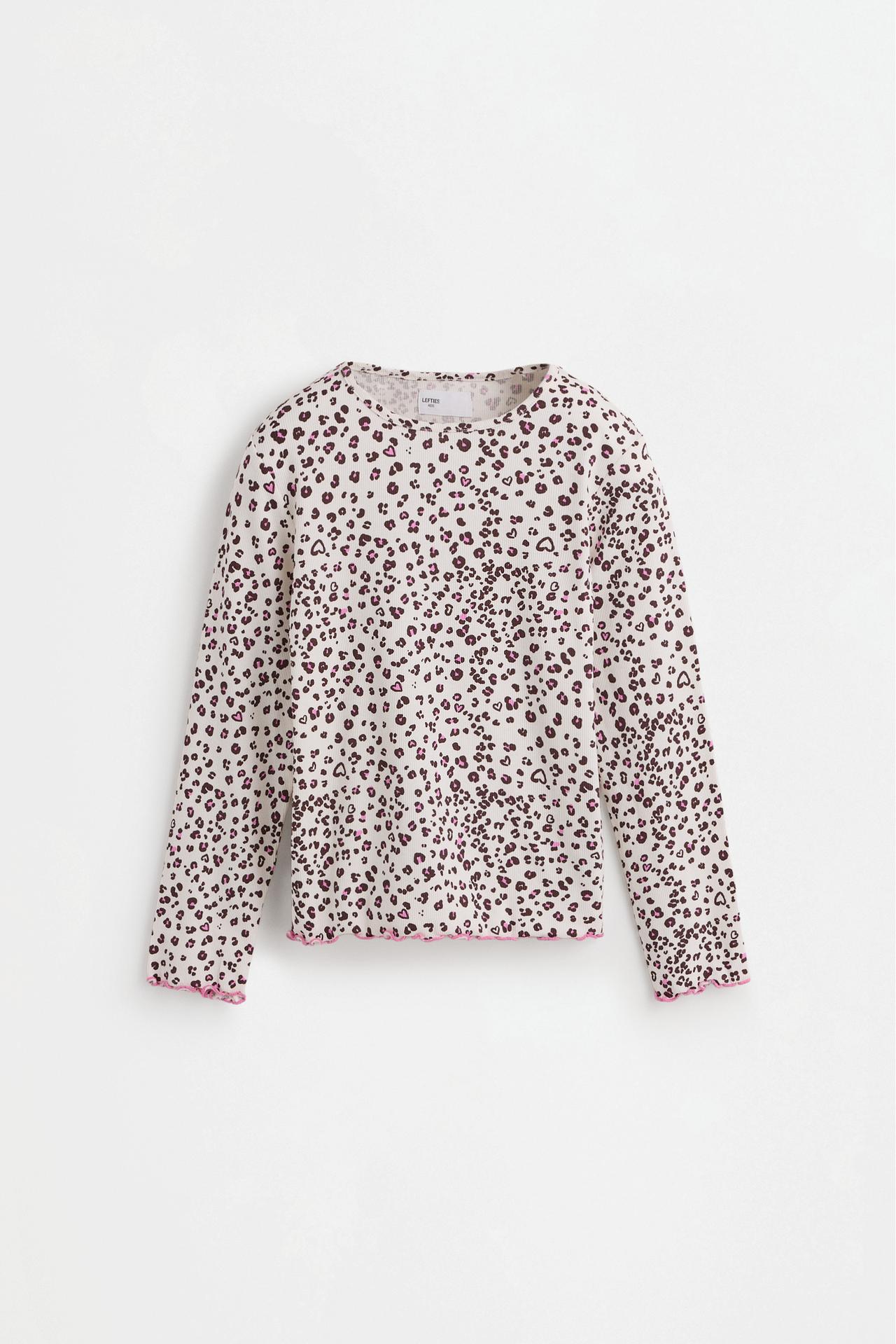 Ribbed animal print pyjamas — LEOPARD PRINT