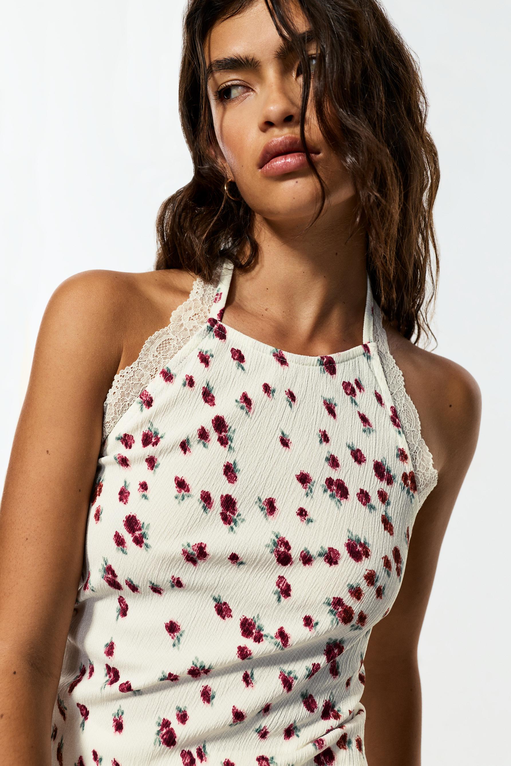 Lace halter top — VARIOUS