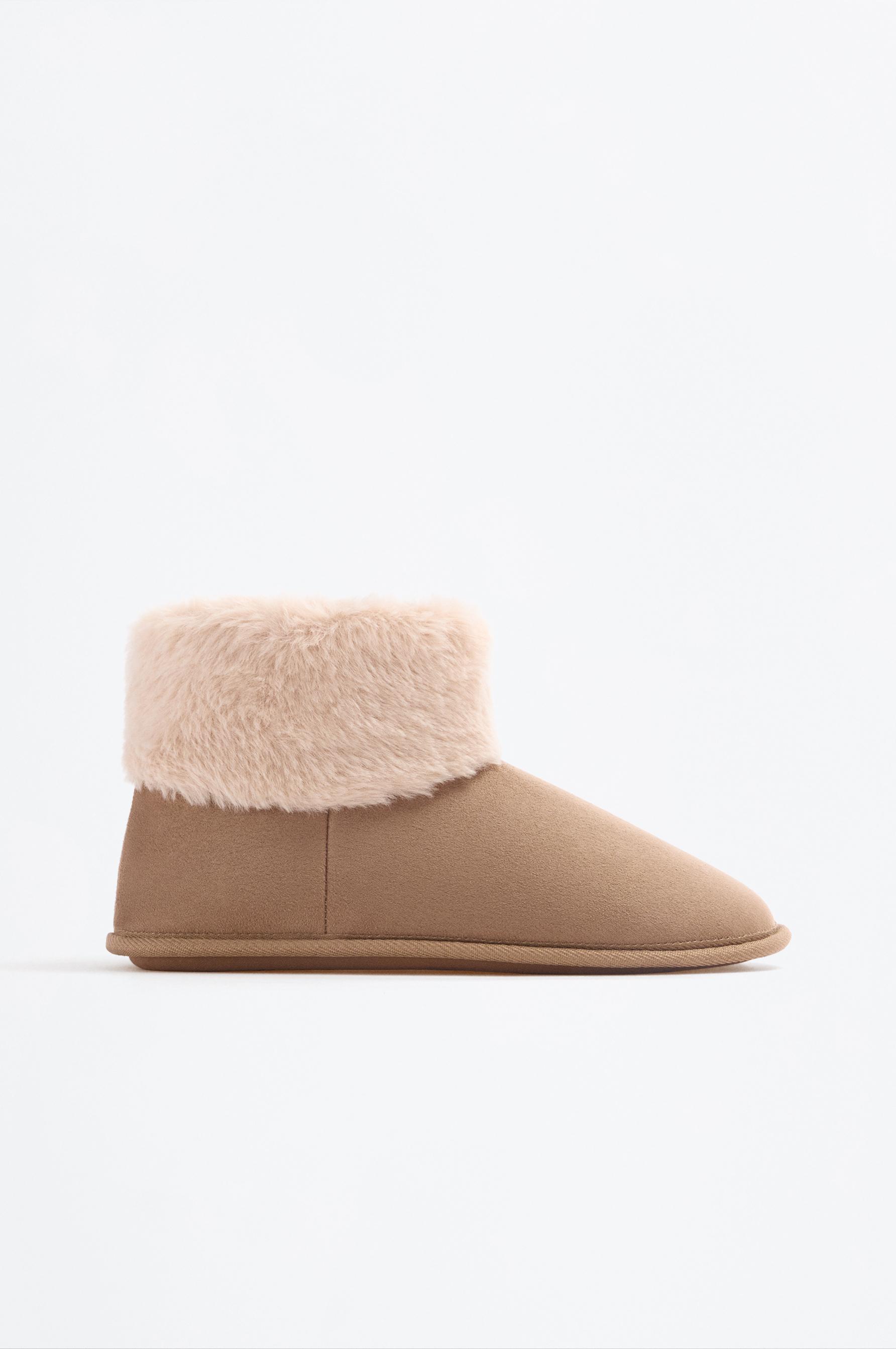 Ankle house slippers — LEATHER