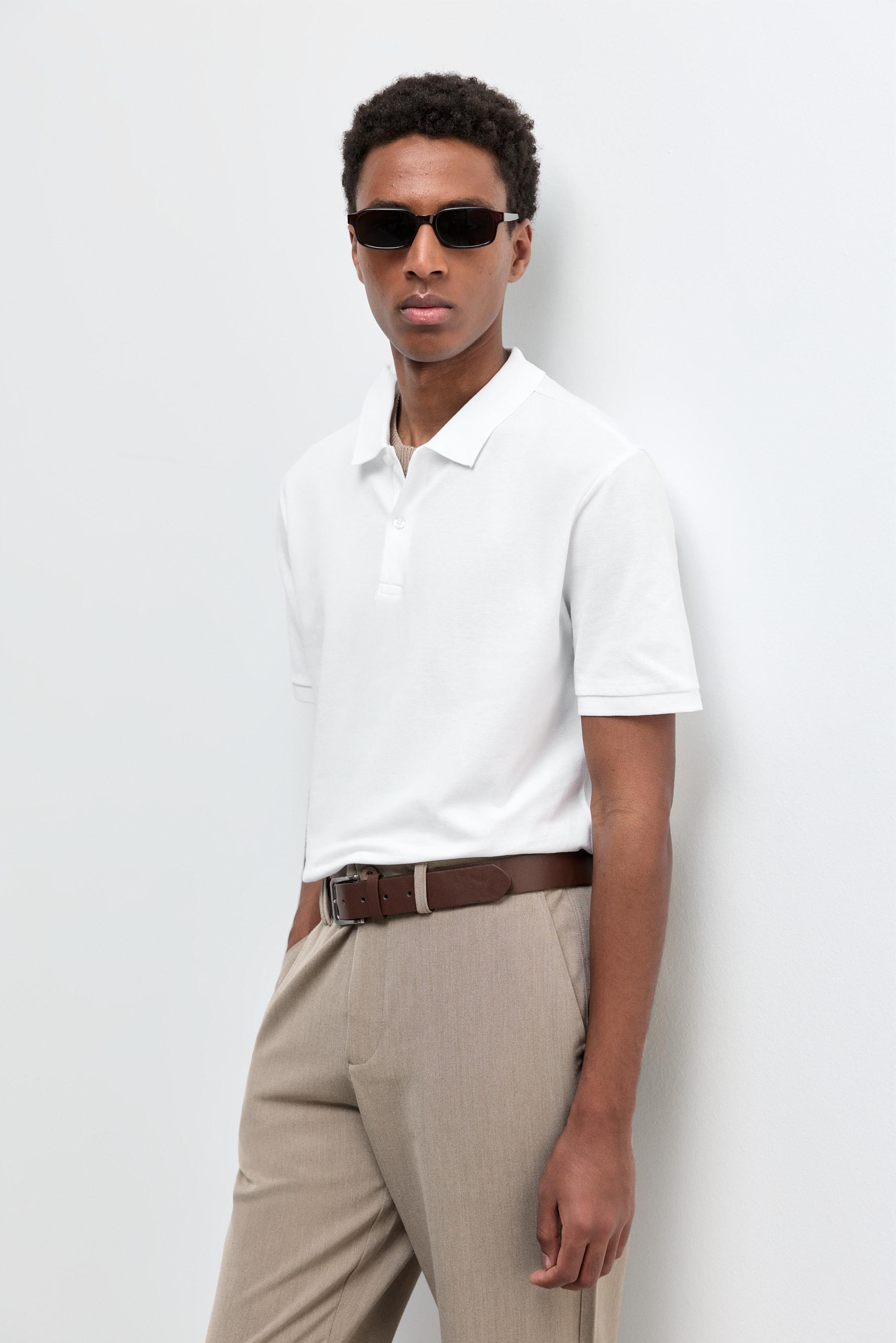 Basic polo shirt — WHITE