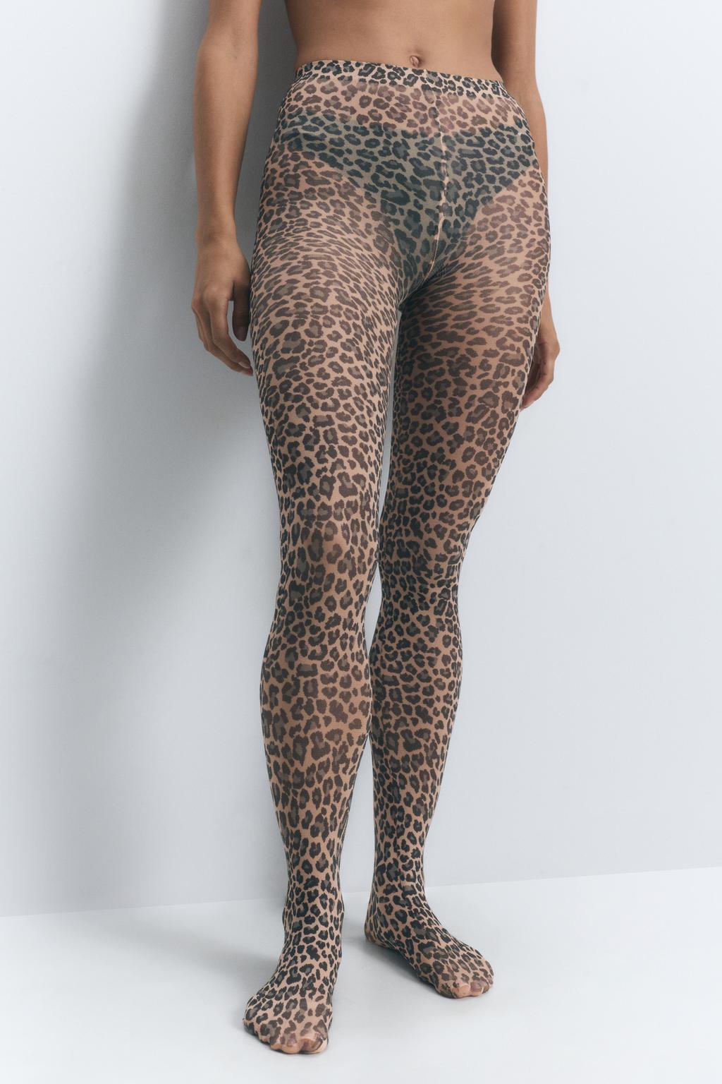 40 DEN animal print tights