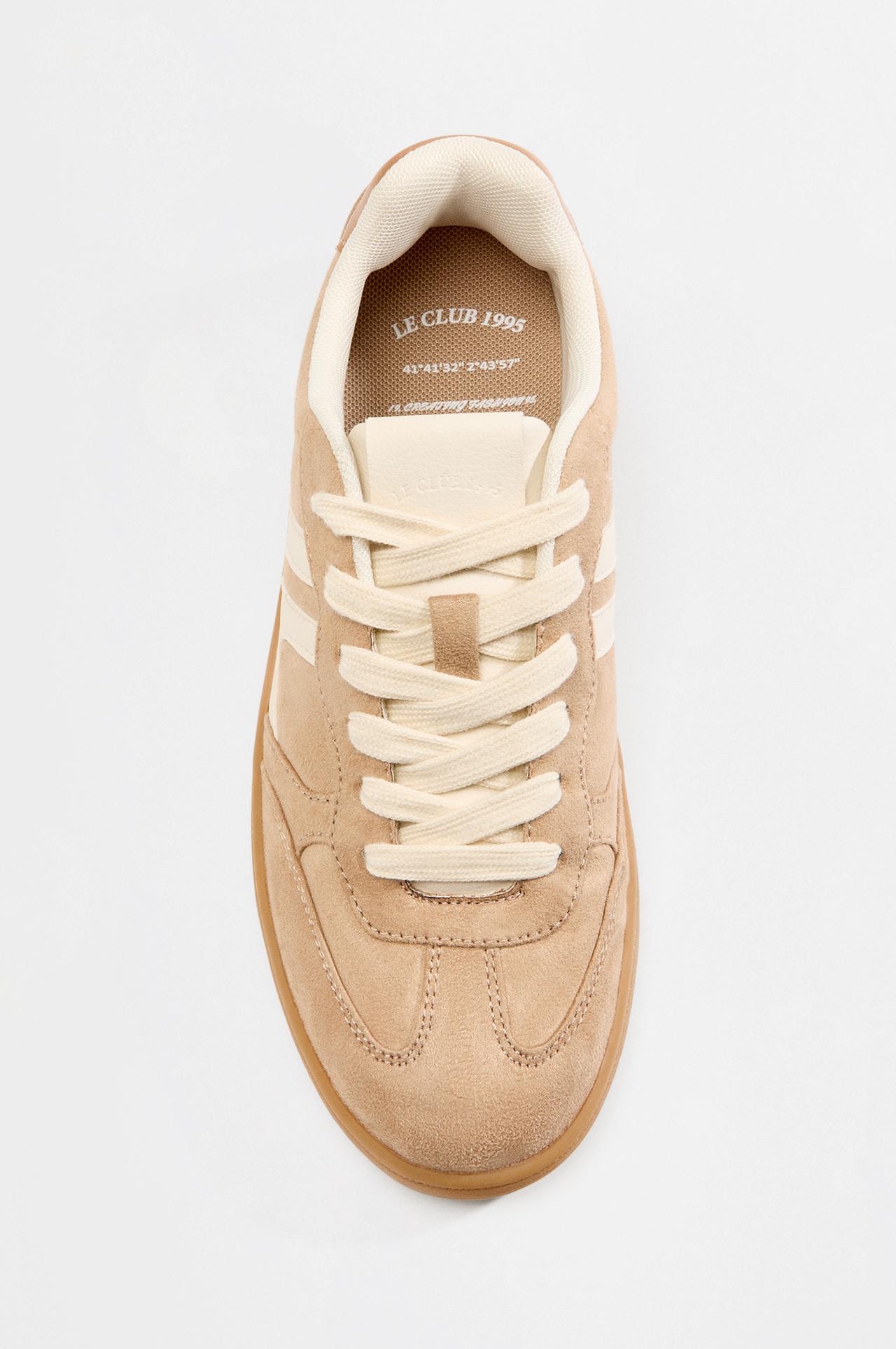 Sneakers with side details — BROWN